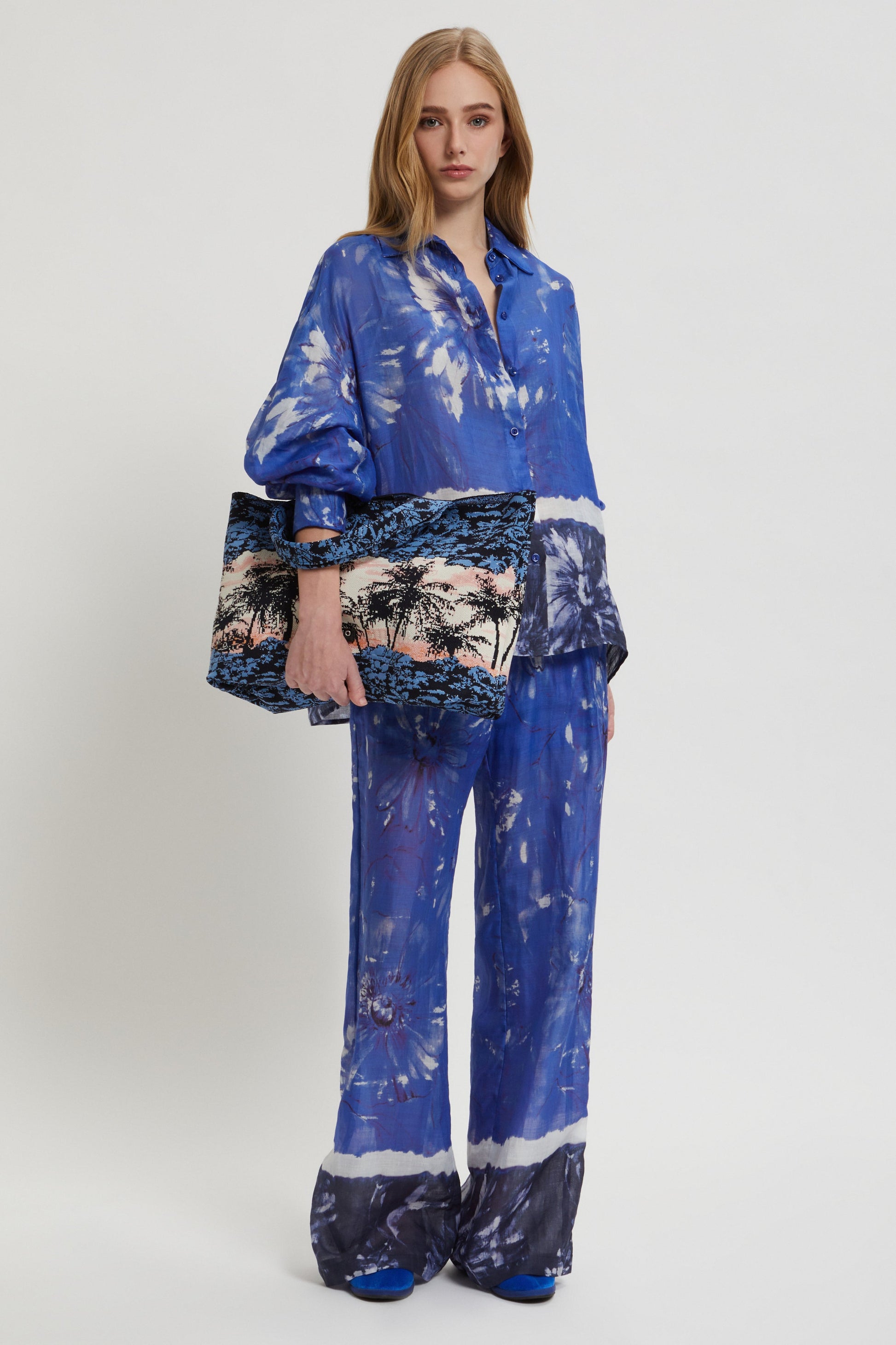 JACQUARD KNIT SHOPPING BAG