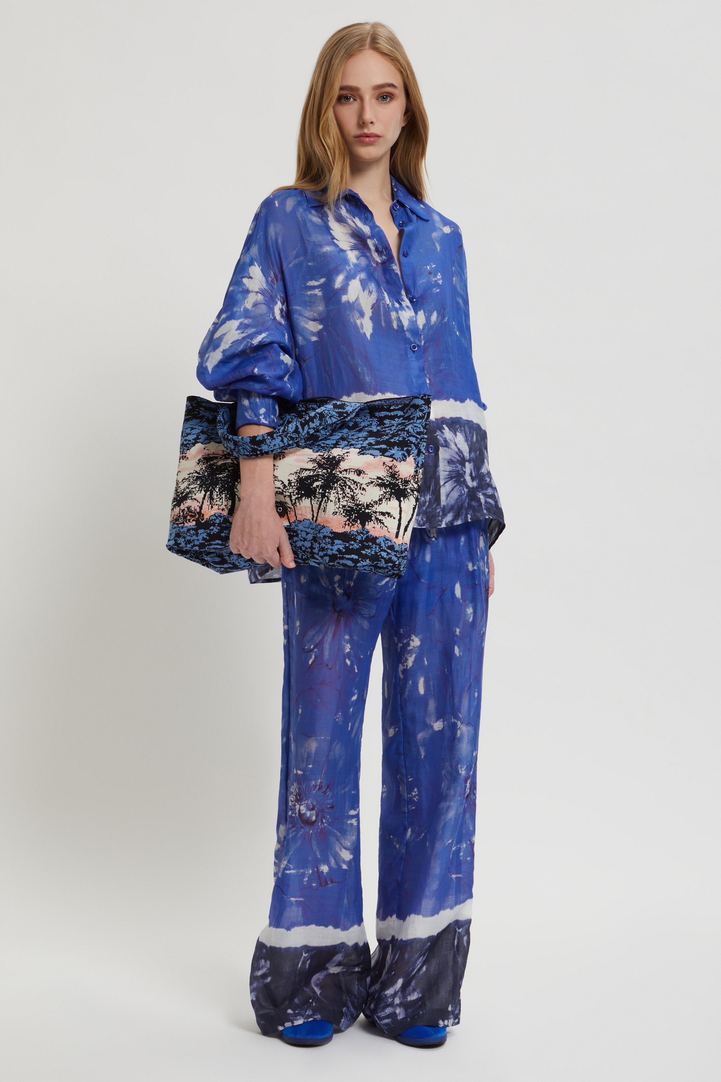 JACQUARD KNIT SHOPPING BAG