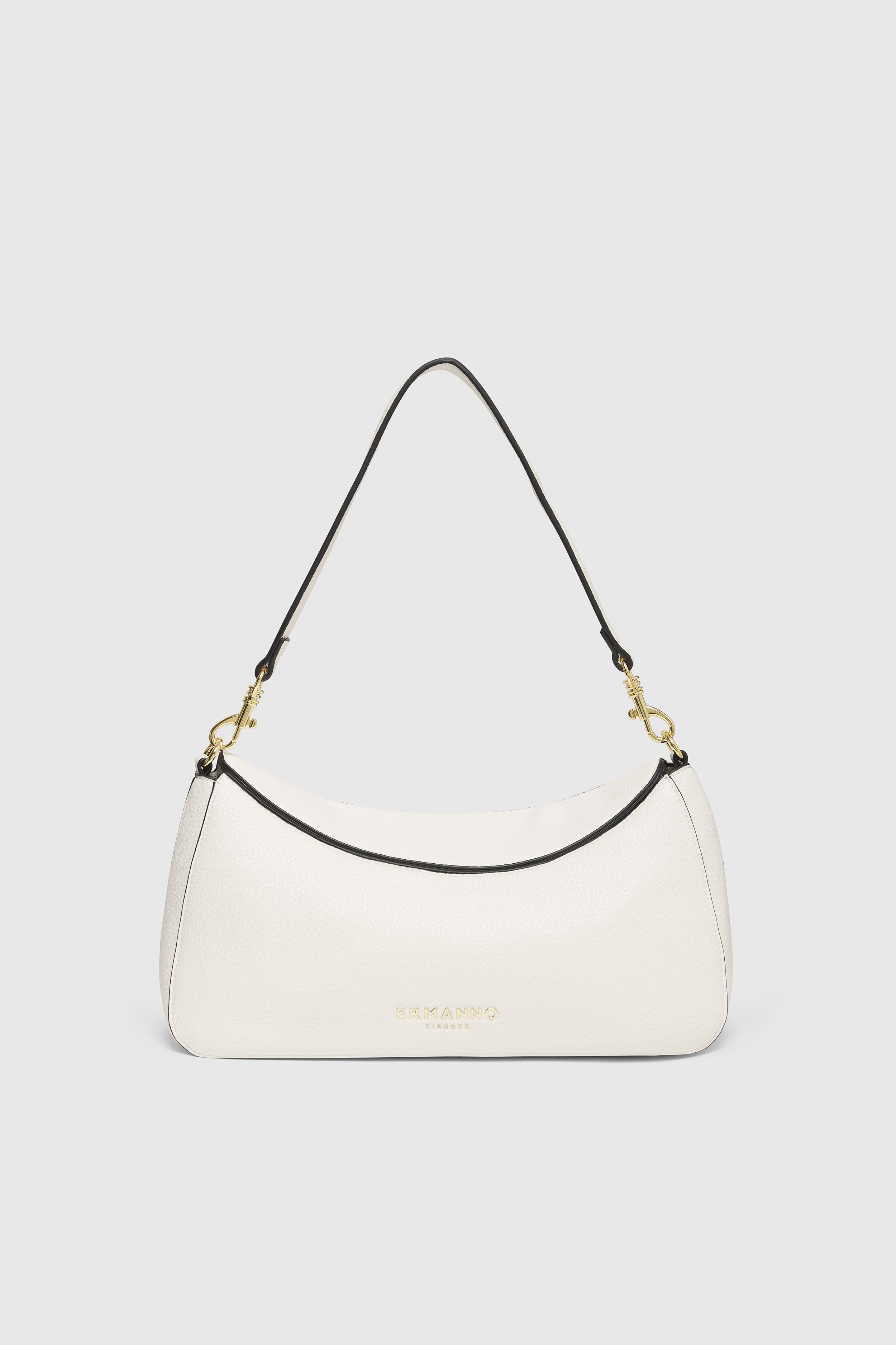 SMALL ECO-LEATHER HOBO BAG WITH DETACHABLE SHOULDER