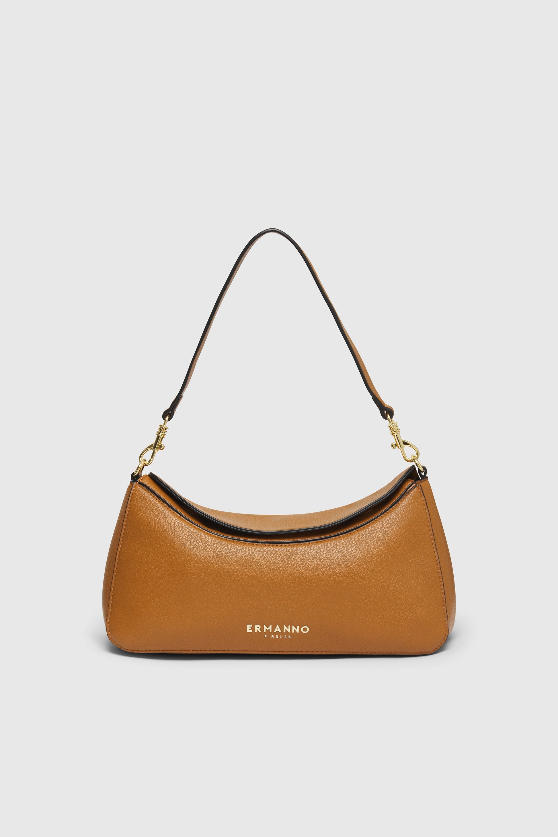 SMALL ECO-LEATHER HOBO BAG WITH DETACHABLE SHOULDER