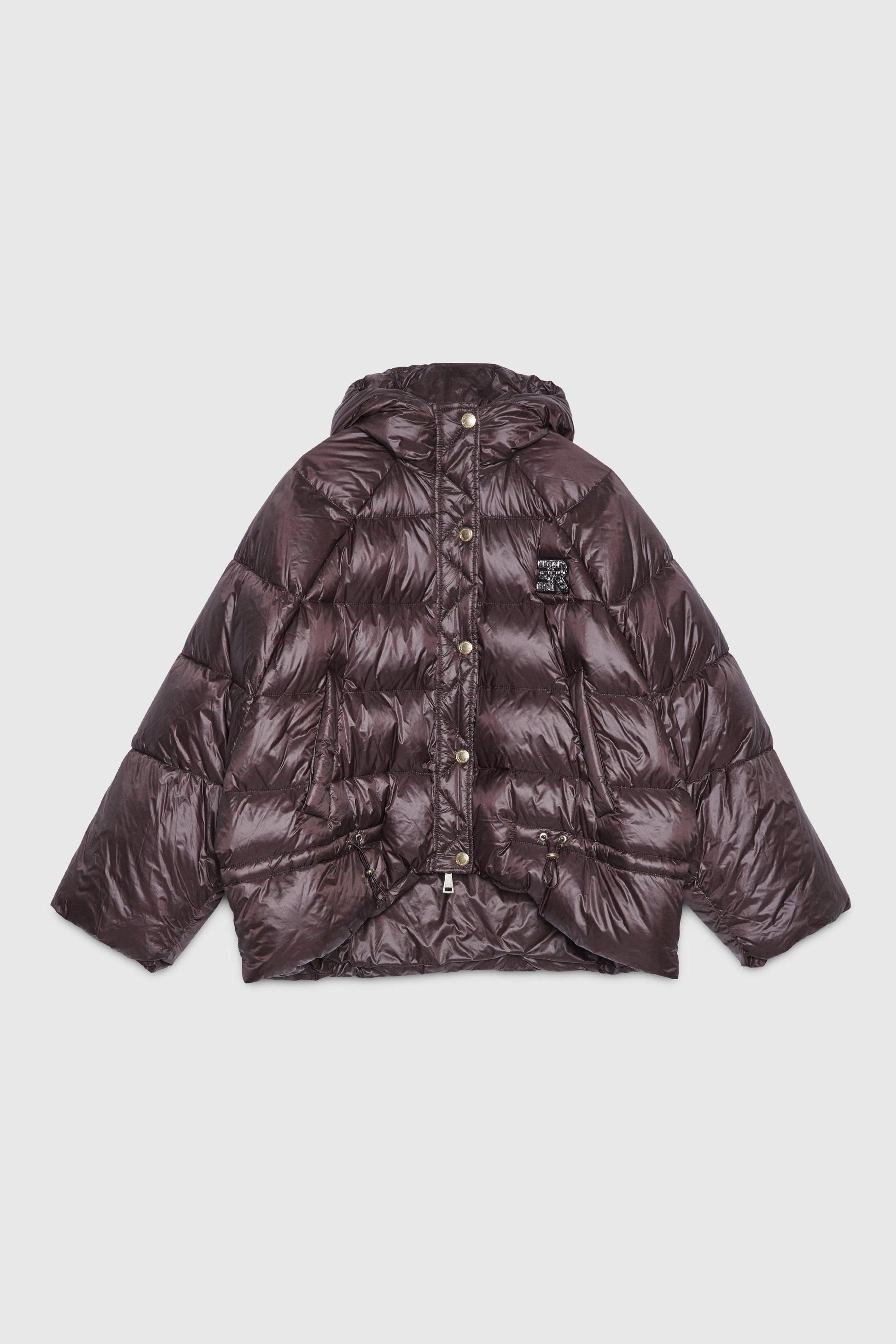 CAPE DOWN JACKET WITH JEWEL LOGO
