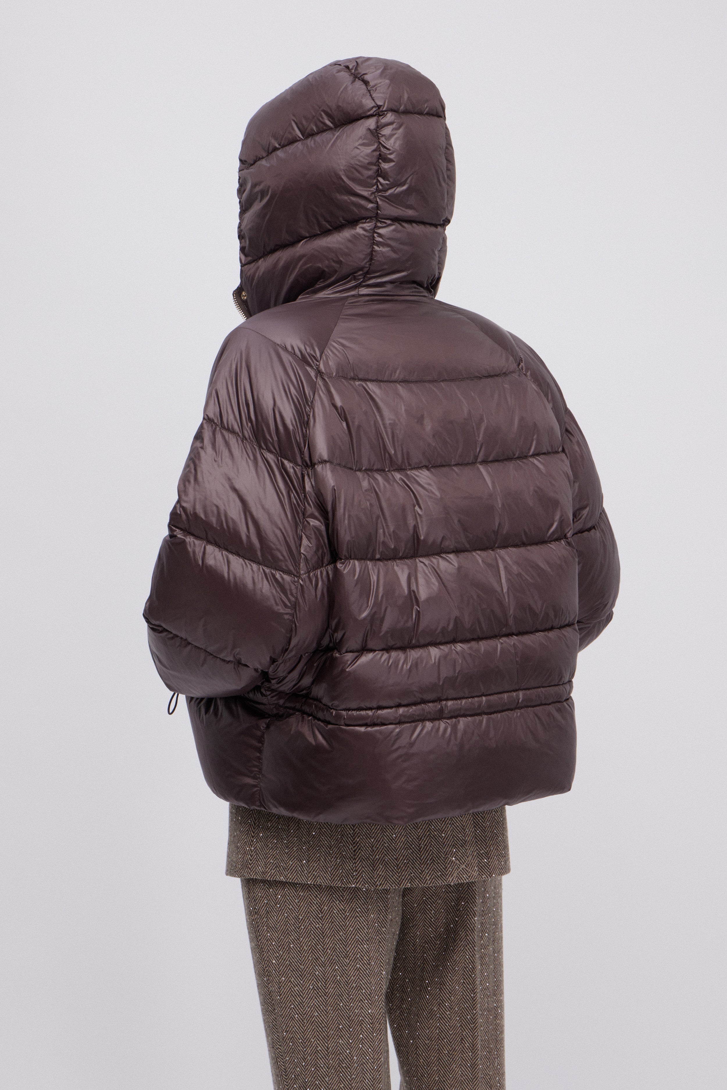 CAPE DOWN JACKET WITH JEWEL LOGO