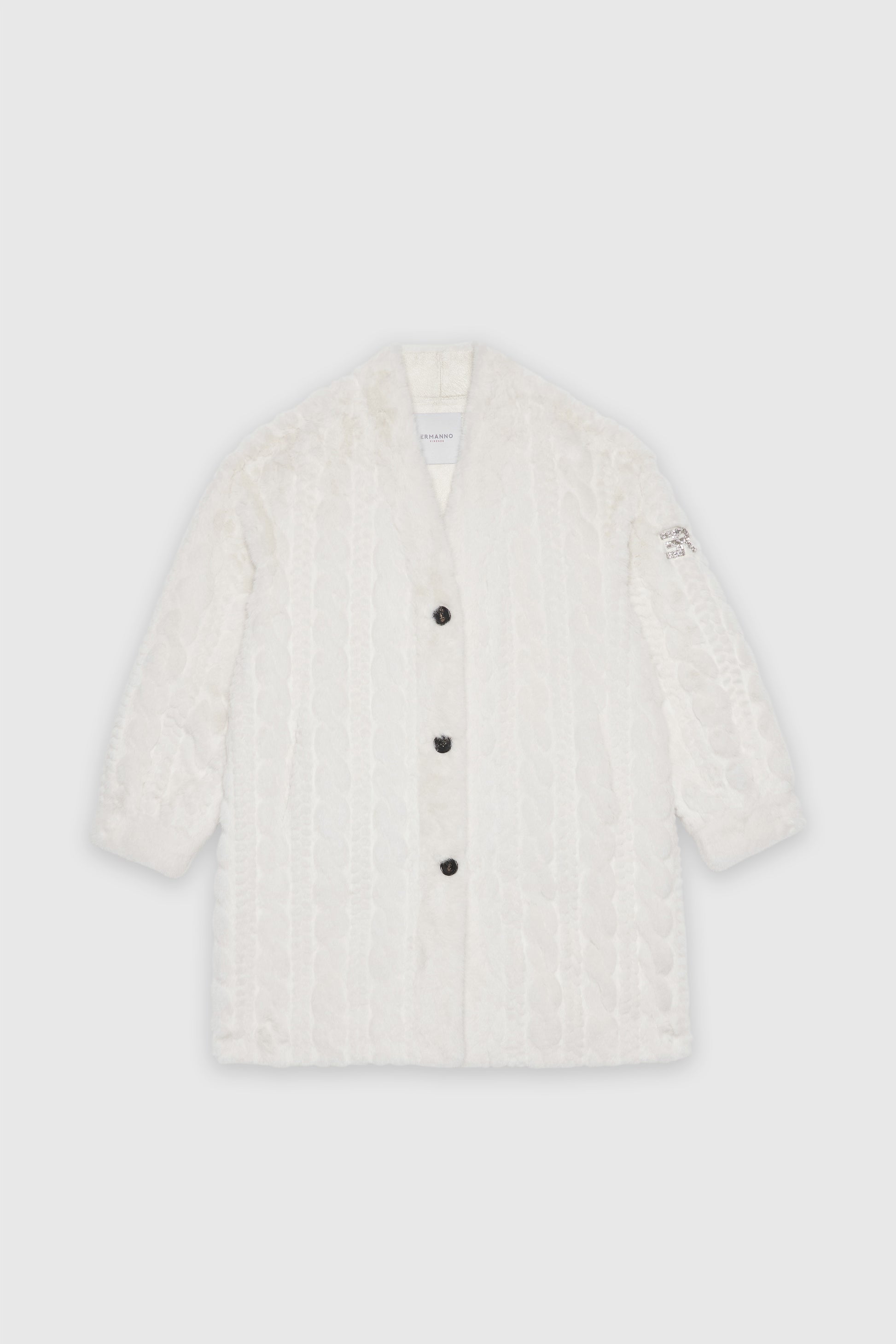 PELLICCIA DI VISONE ECOLOGICO A TRECCE