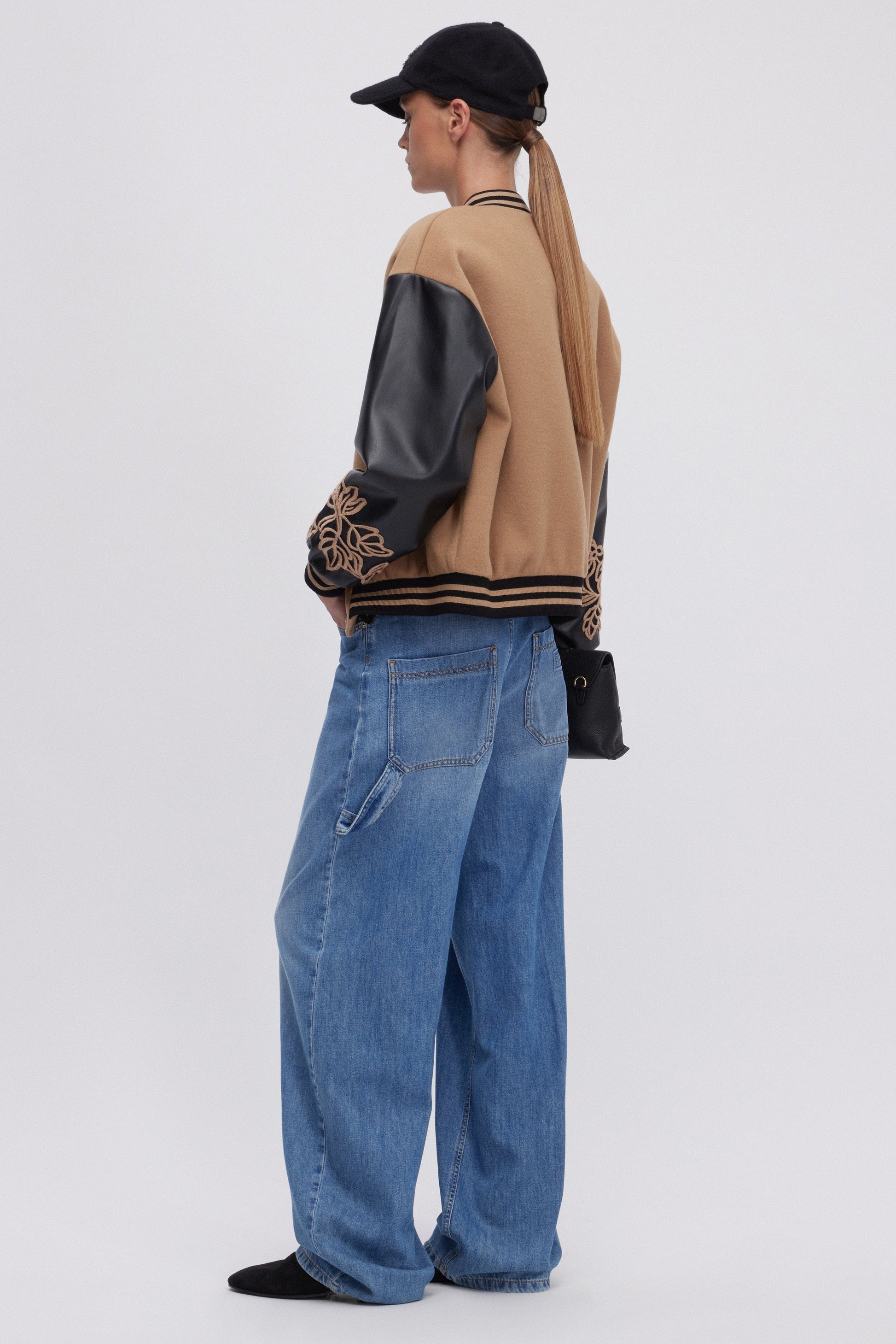 BOMBER IN DOUBLE E ECOPELLE