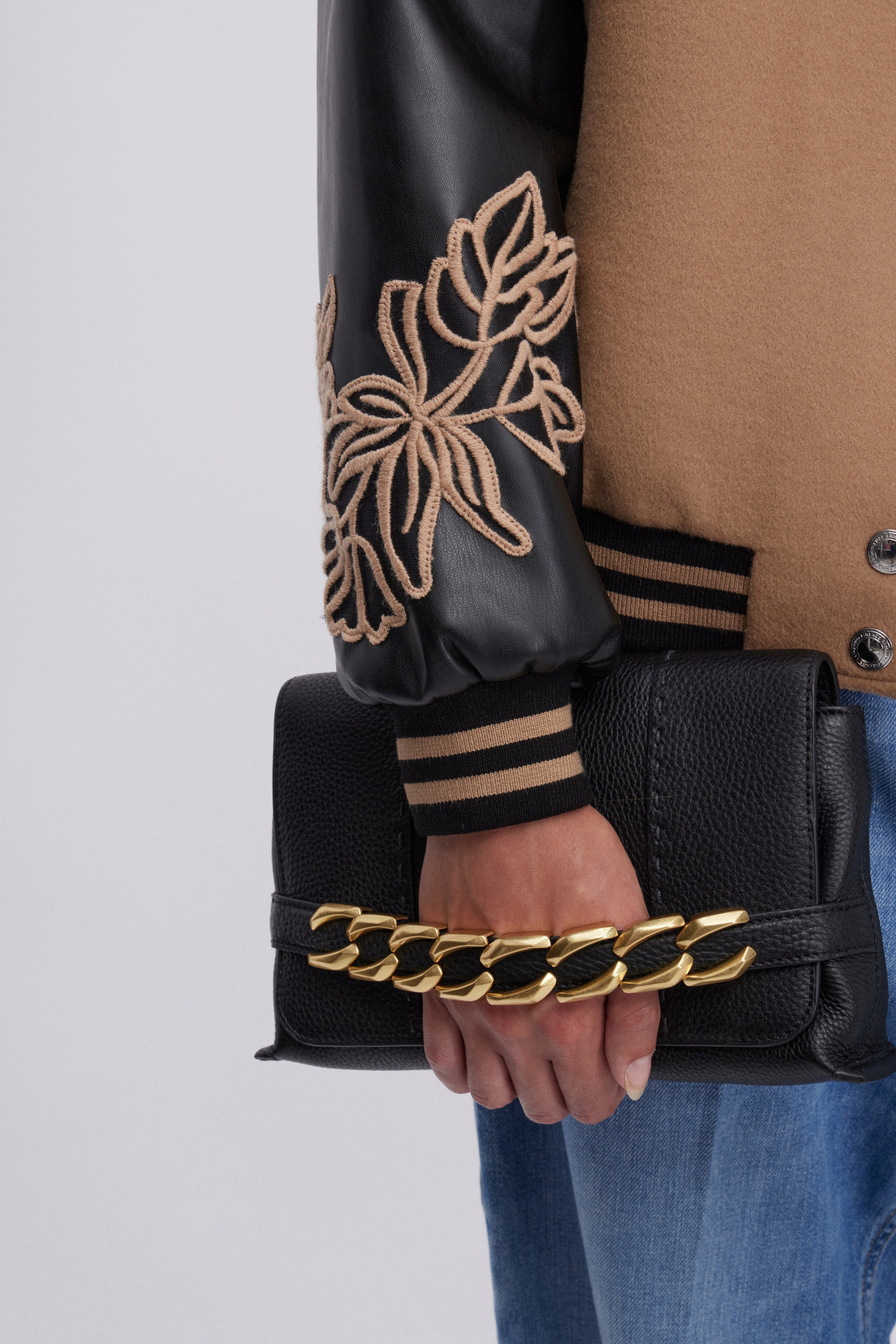 BOMBER IN DOUBLE E ECOPELLE