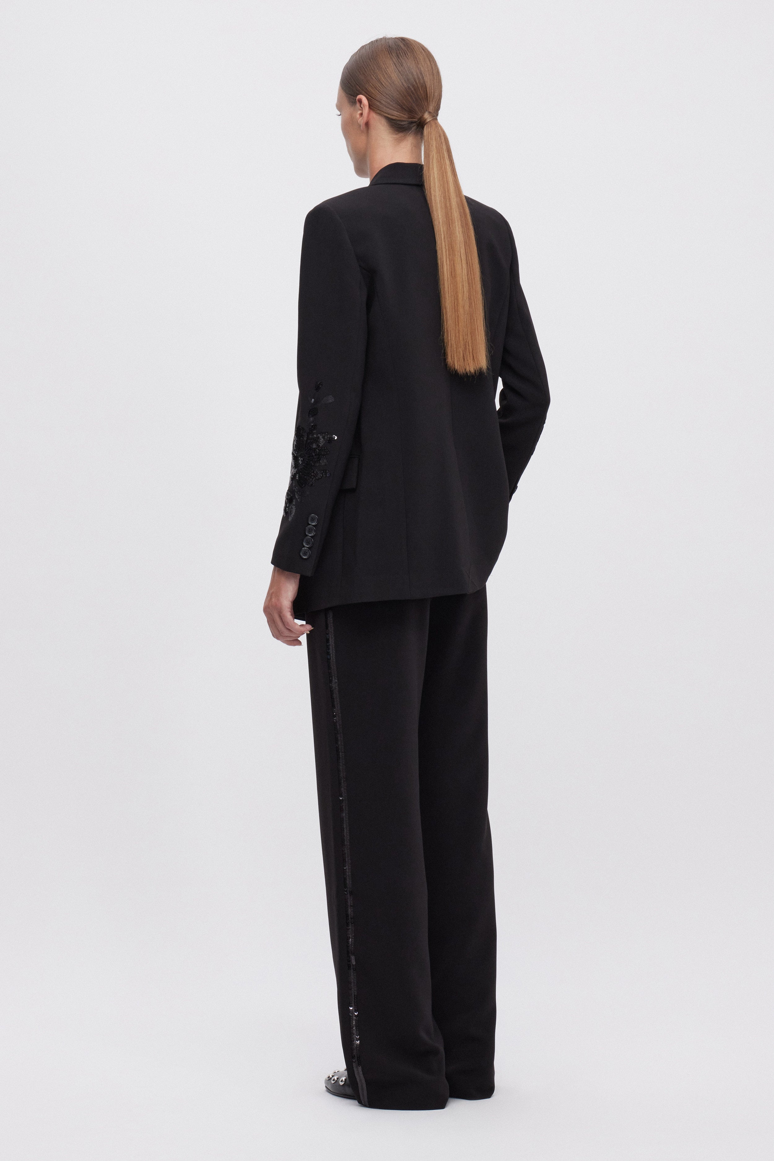 BLAZER DOPPIO PETTO CON RICAMI DI PAILLETTES