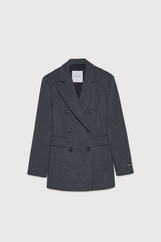 DOUBLE-BREASTED BLAZER IN JERSEY