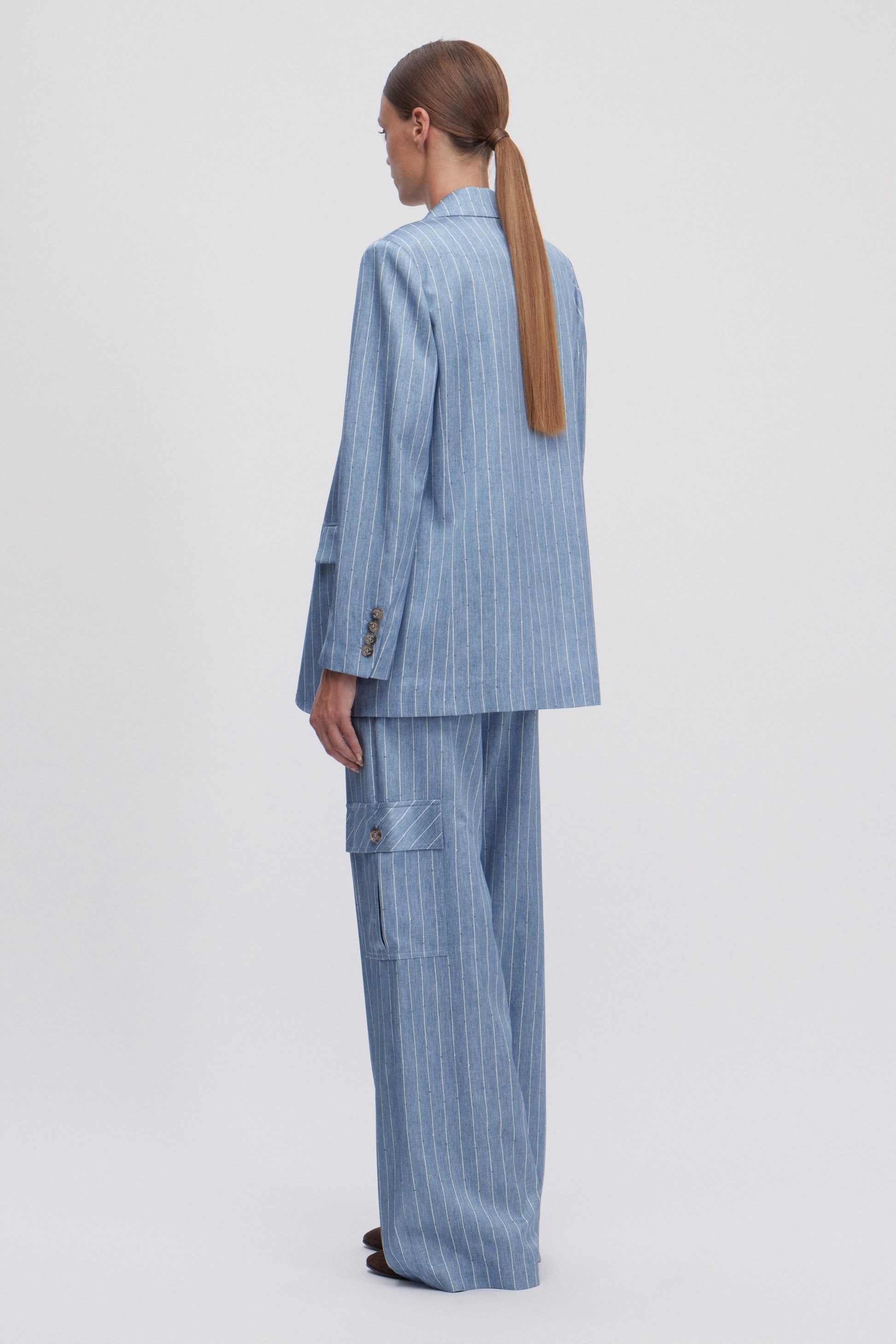 BLAZER IN RASO GESSATO