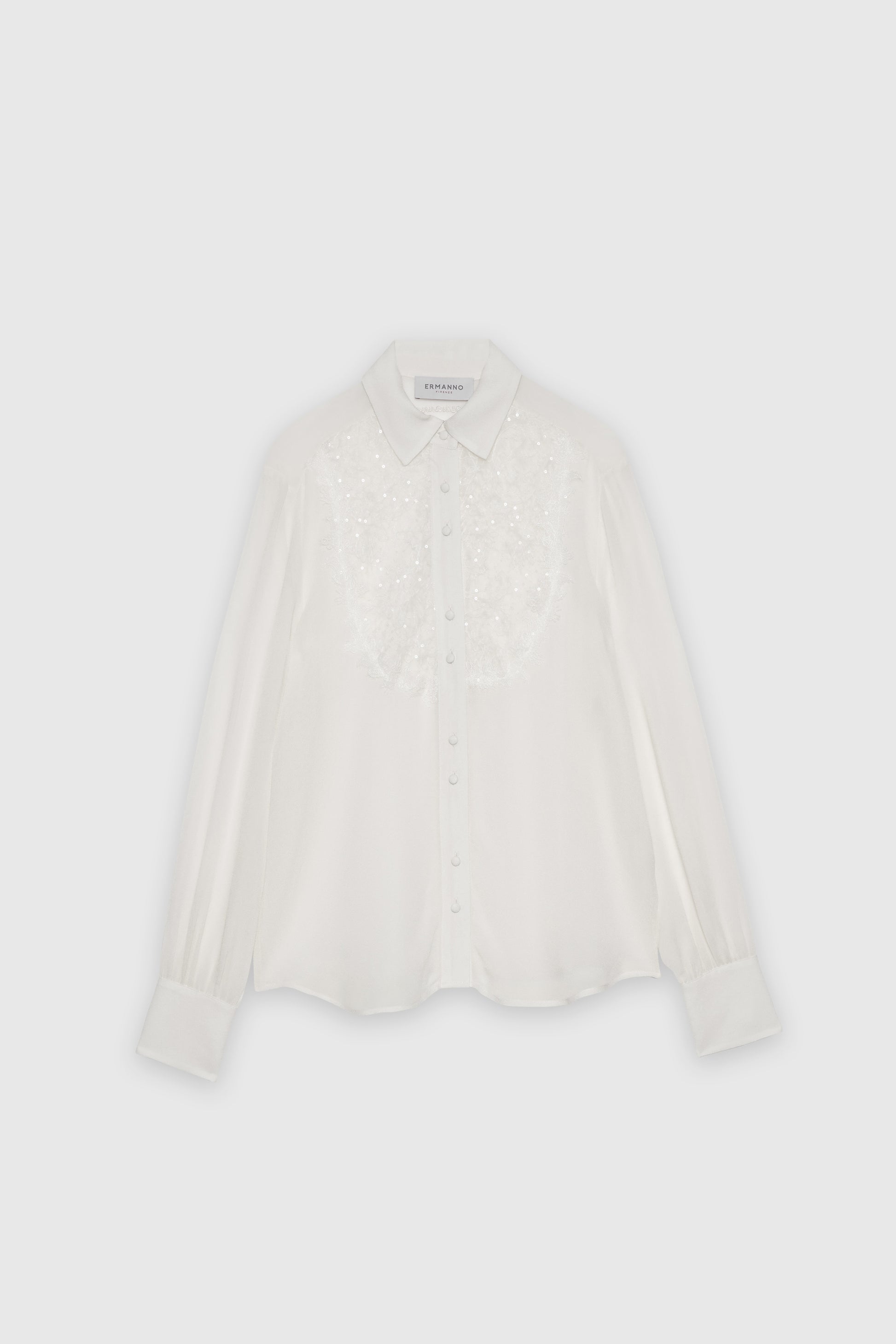 GEORGETTE FABRIC SHIRT WITH EMBROIDERY