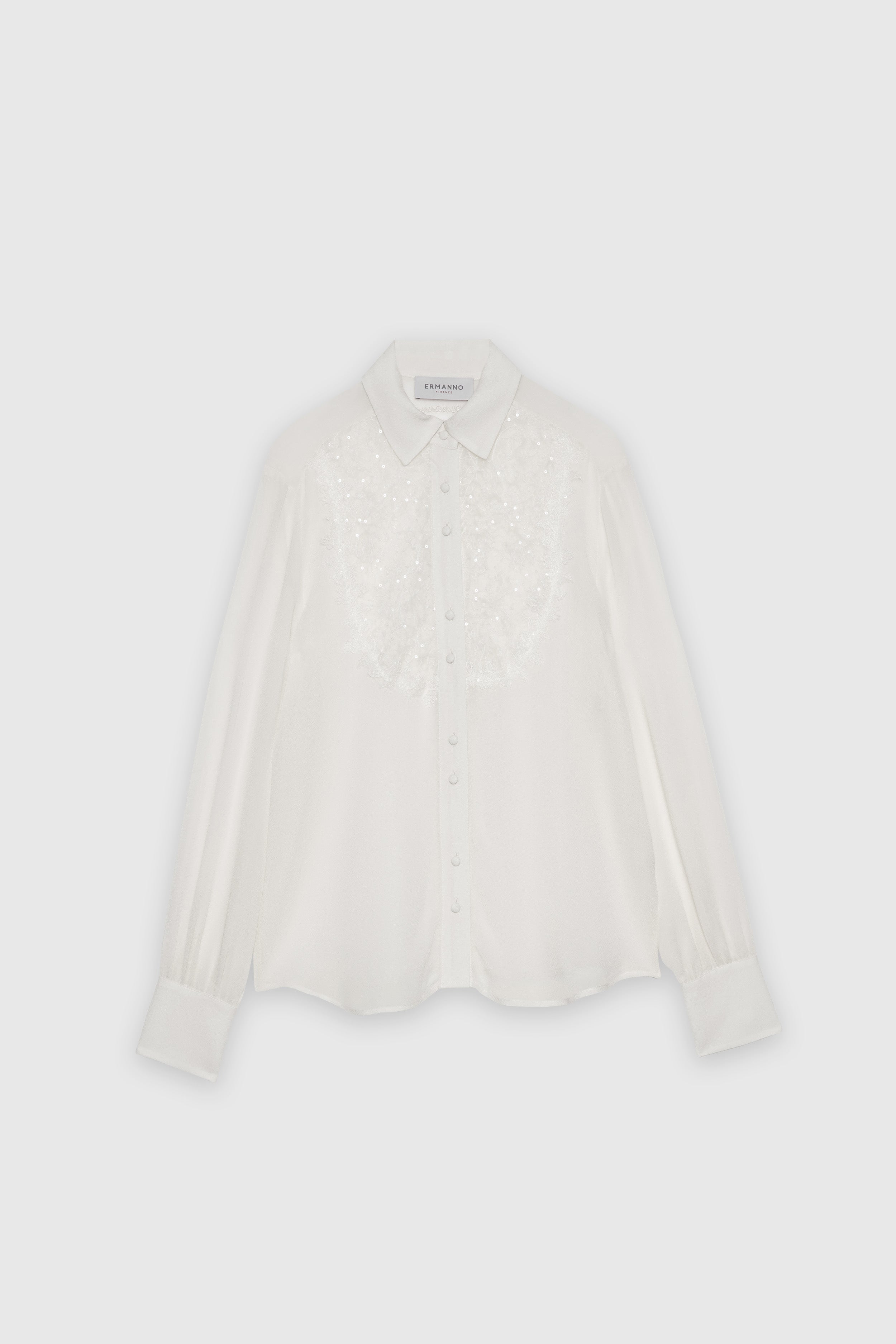 GEORGETTE FABRIC SHIRT WITH EMBROIDERY