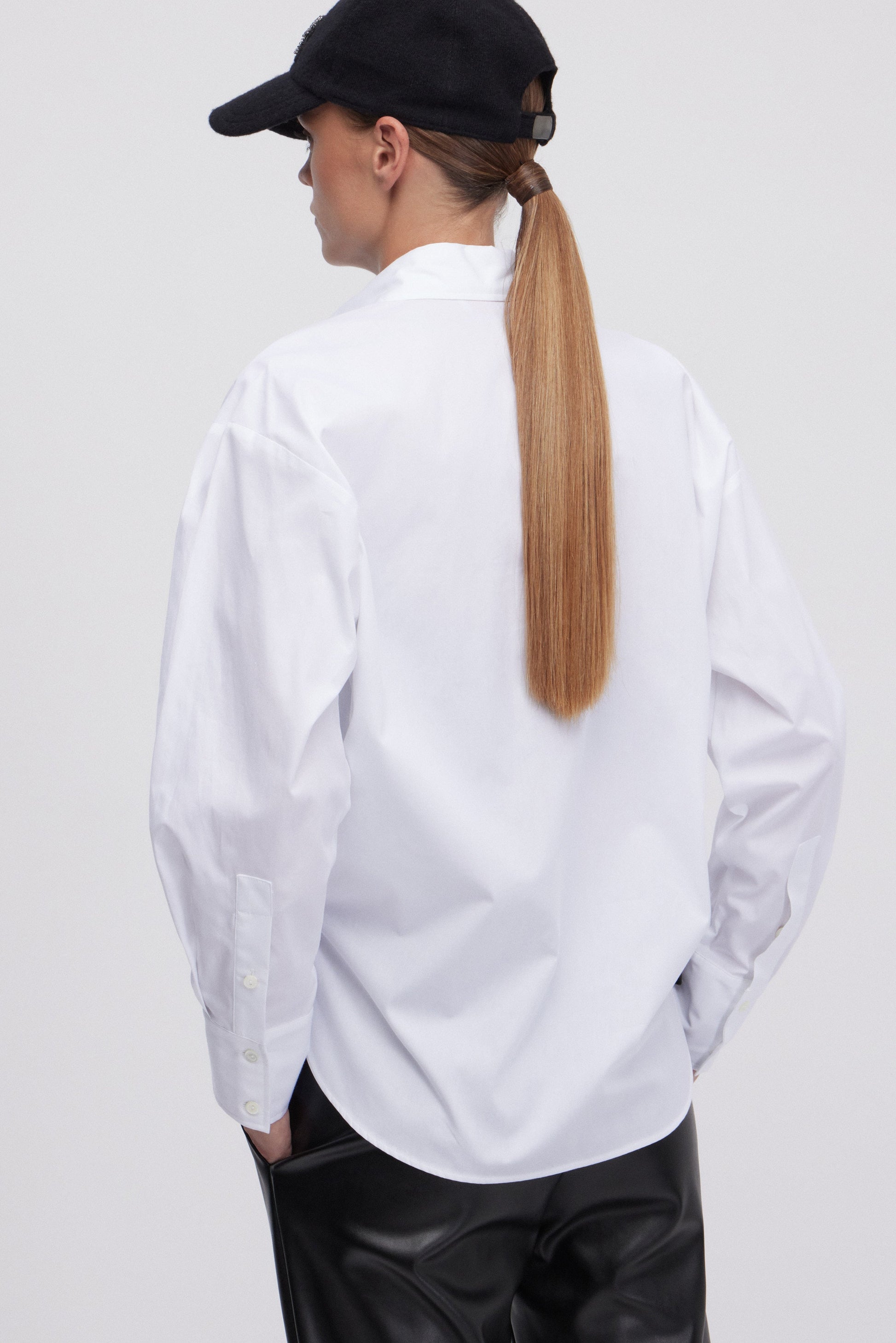 POPLIN SHIRT WITH JEWELLED LOGO