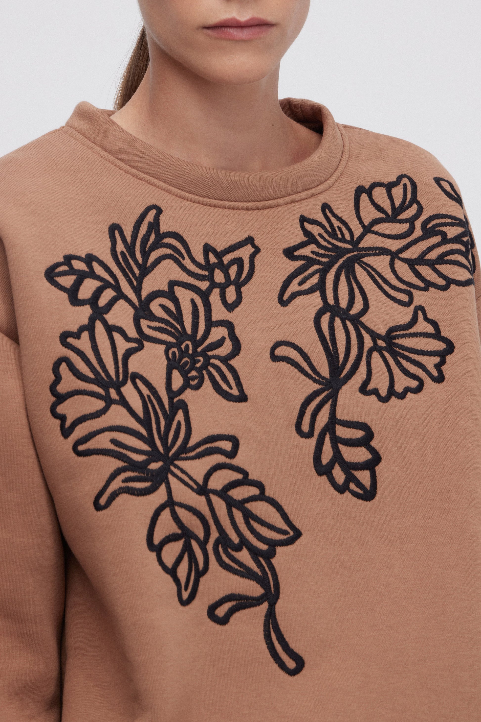 SWEAT DE COTON BRODĖ 