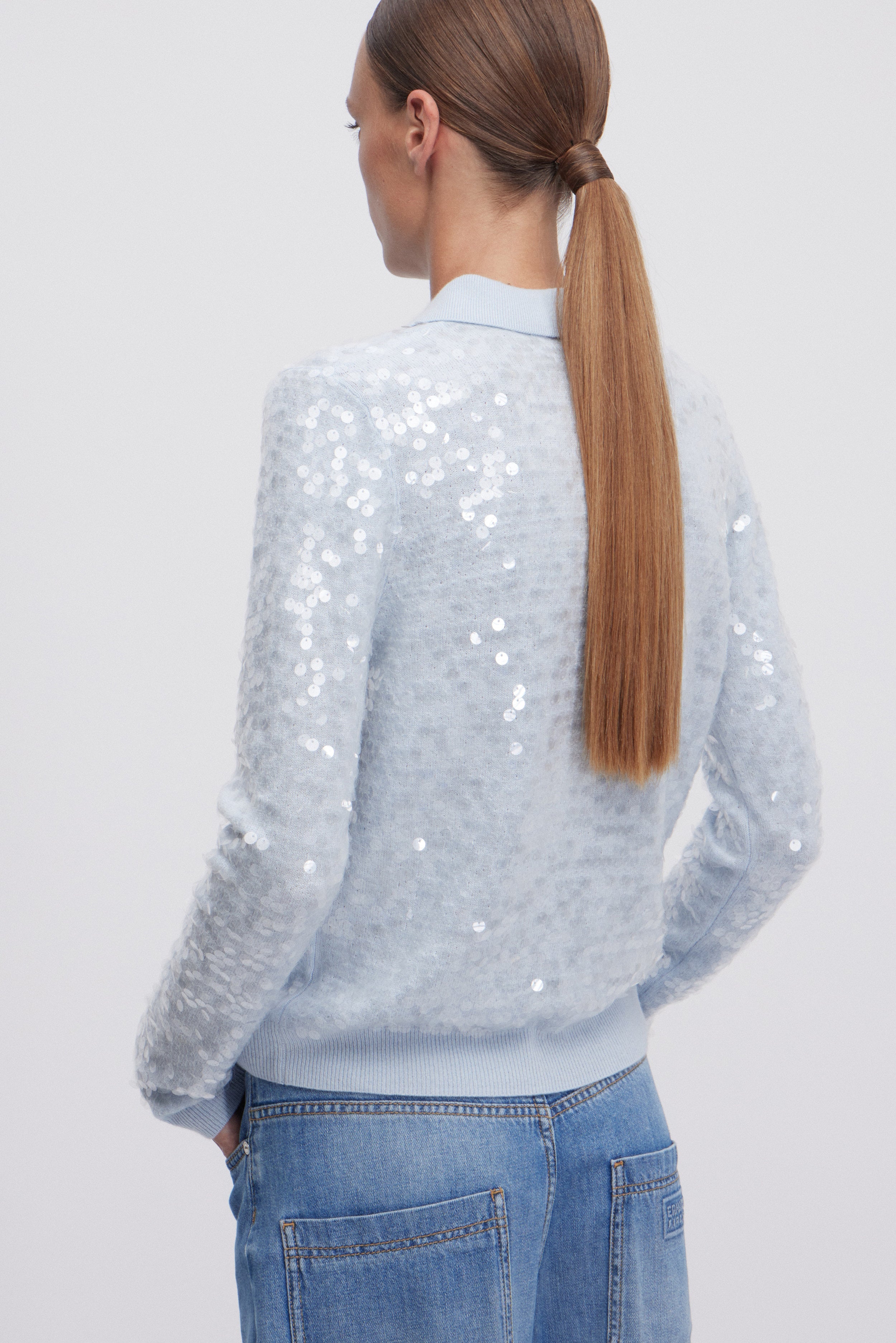PULL À POLO AVEC PAILLETTES