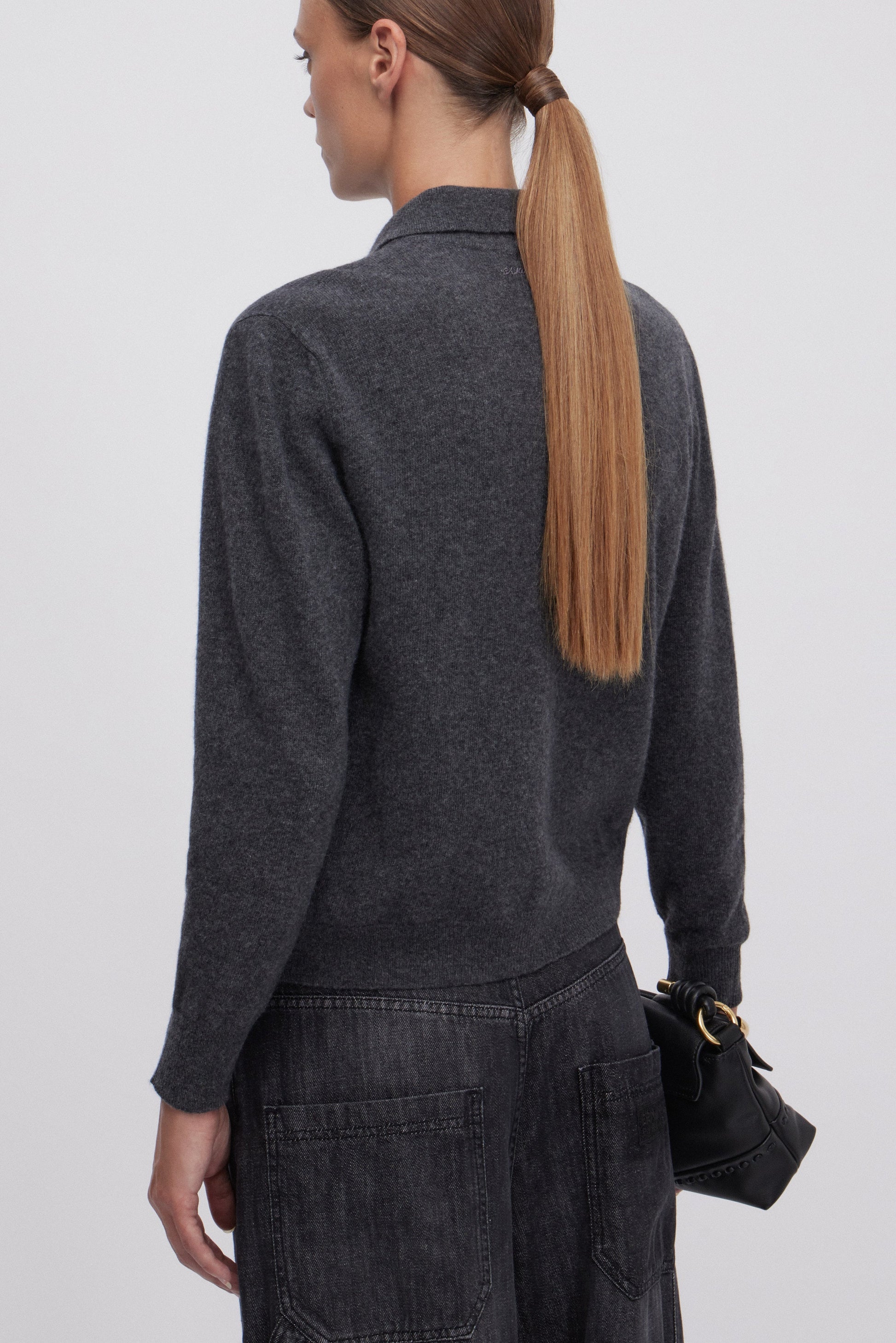 CARDIGAN  CON COLLETTO E RICAMO GIOIELLO