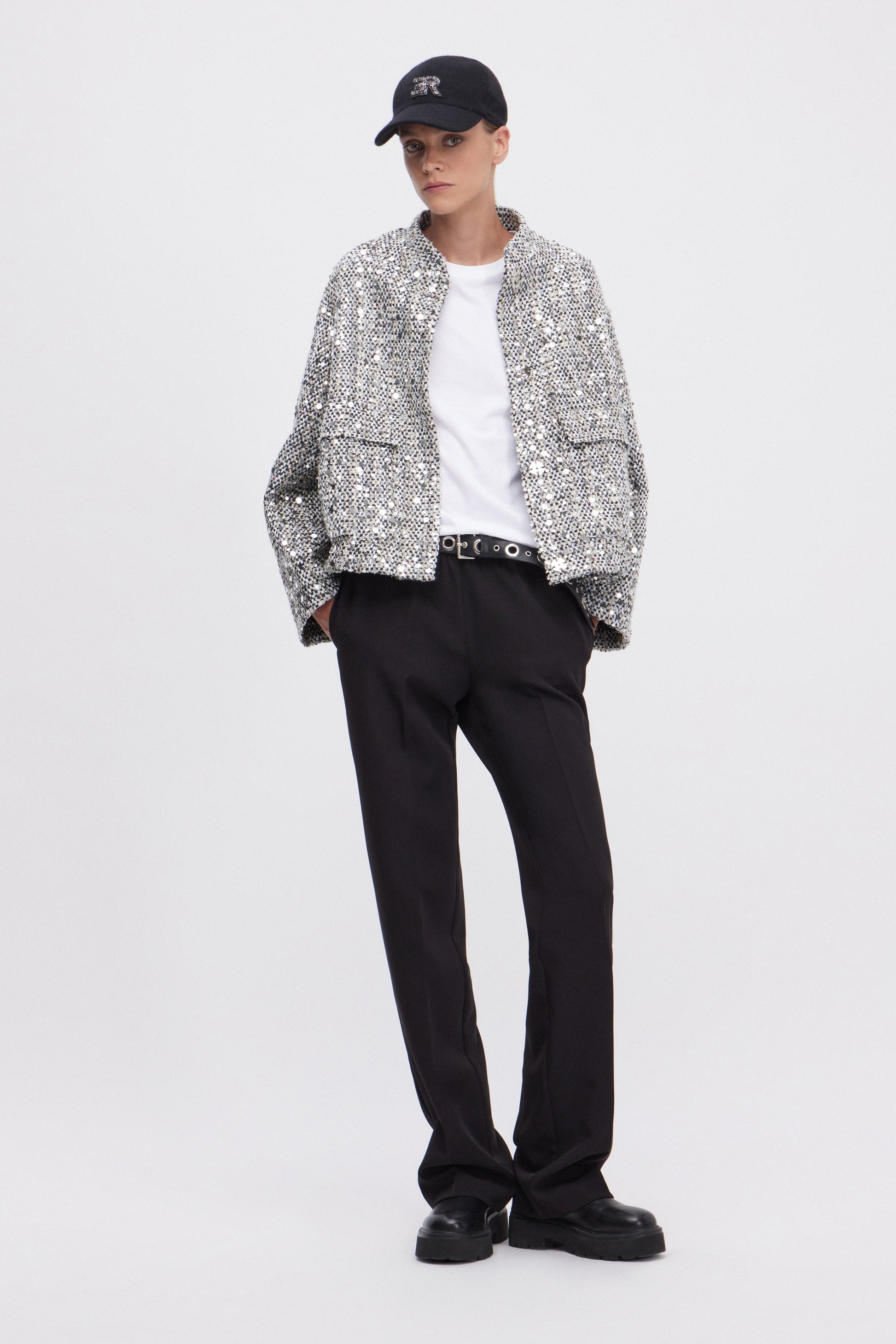 CADY STRETCH PANTS WITH LOGO ELASTIC BAND