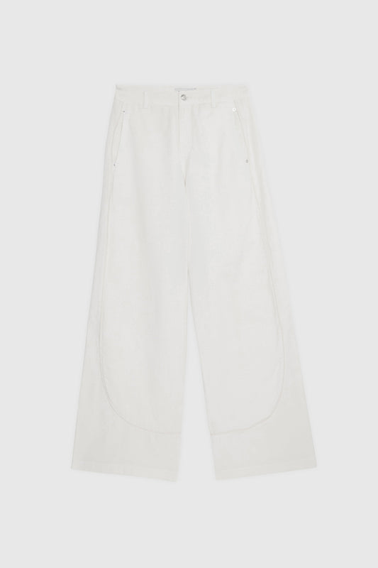 PANTALONI AMPI IN BULL DI COTONE