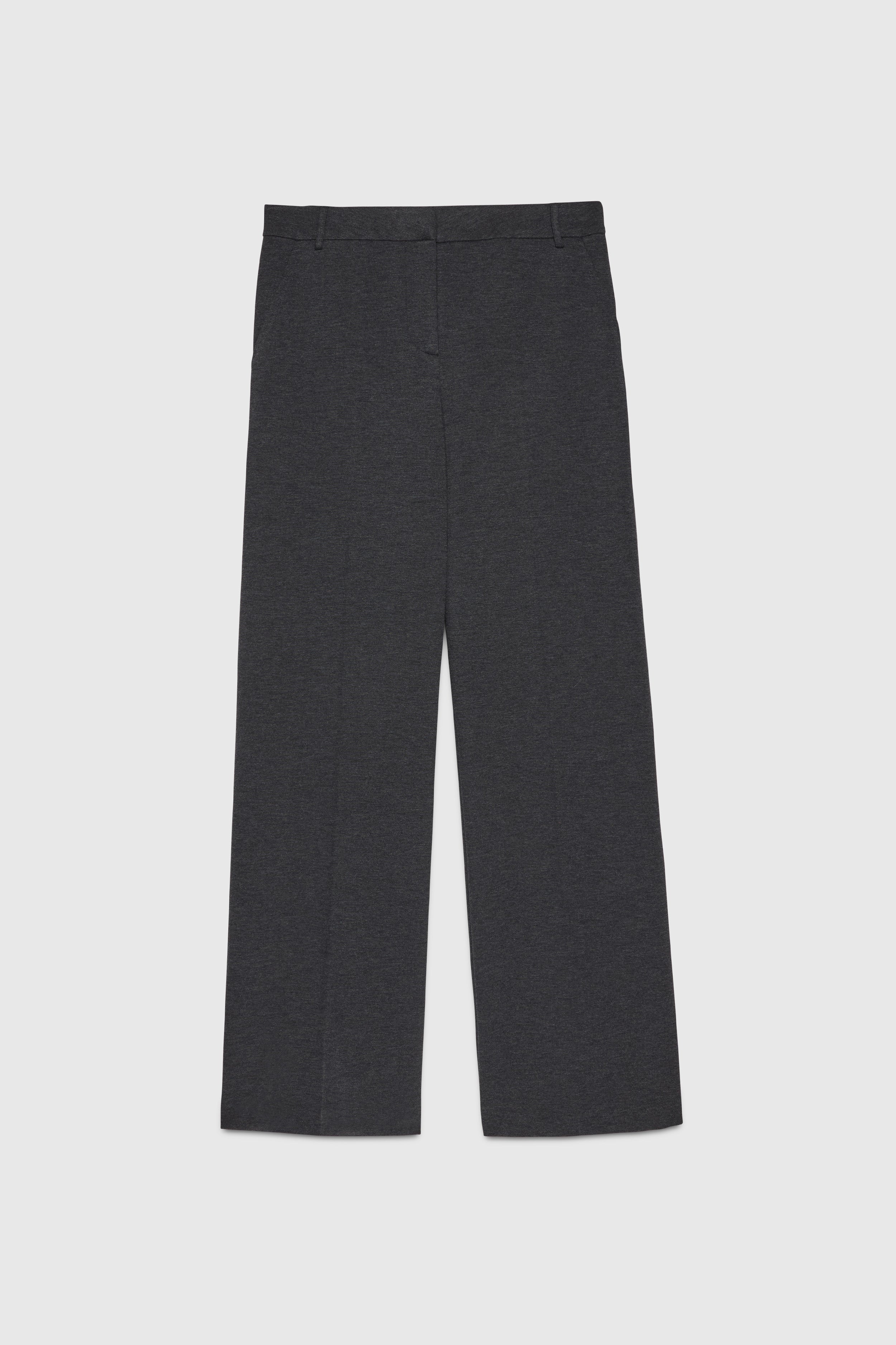 PANTALONI IN JERSEY GRIGIO MELANGE