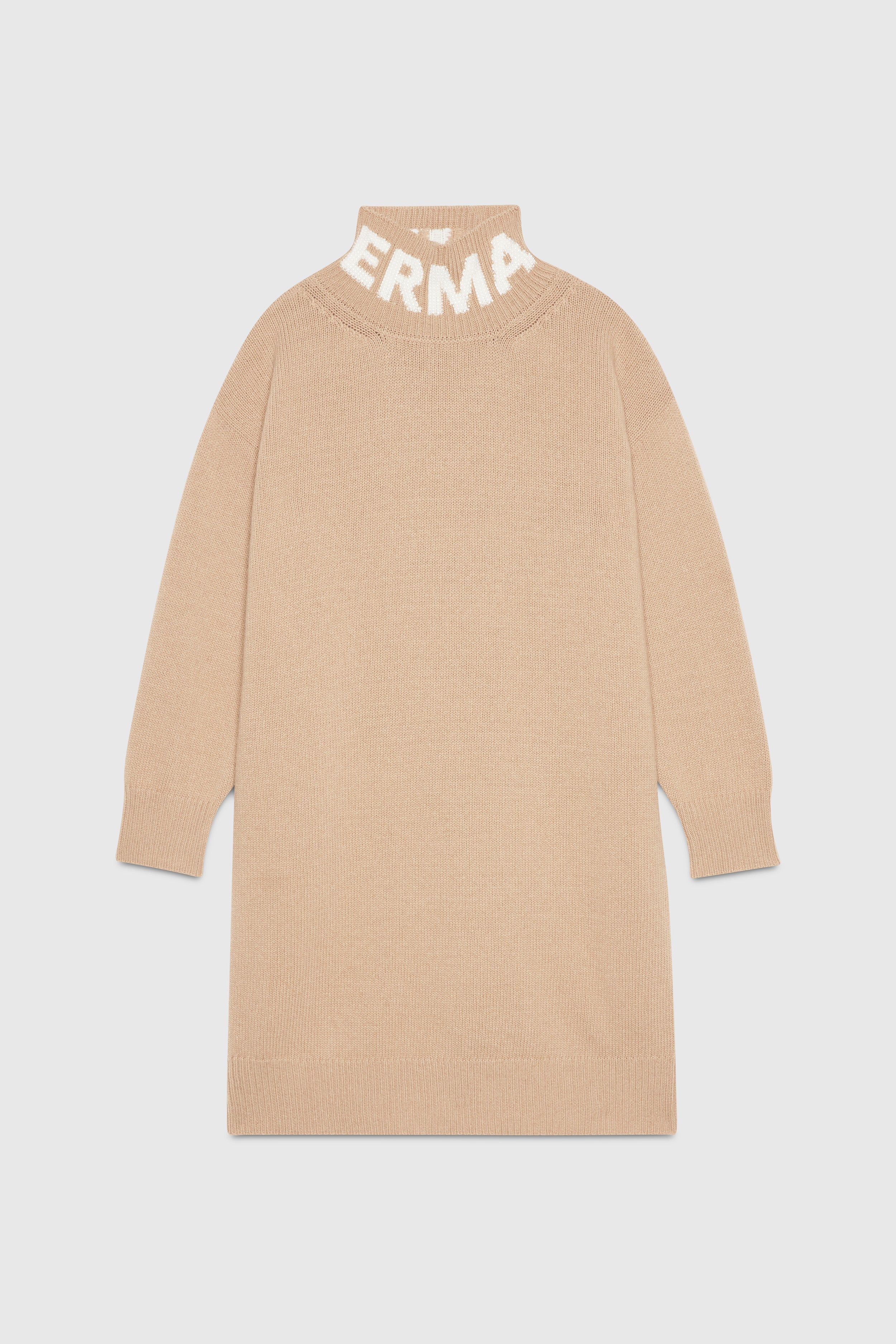 ABITO MAXI PULL CON LOGO AL COLLO E CRISTALLI