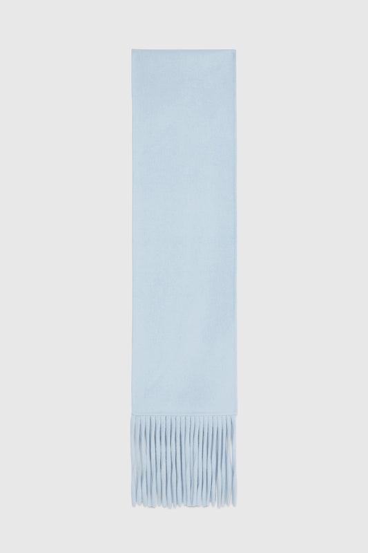 SCIARPA IN DOUBLE DI LANA CON FRANGIA