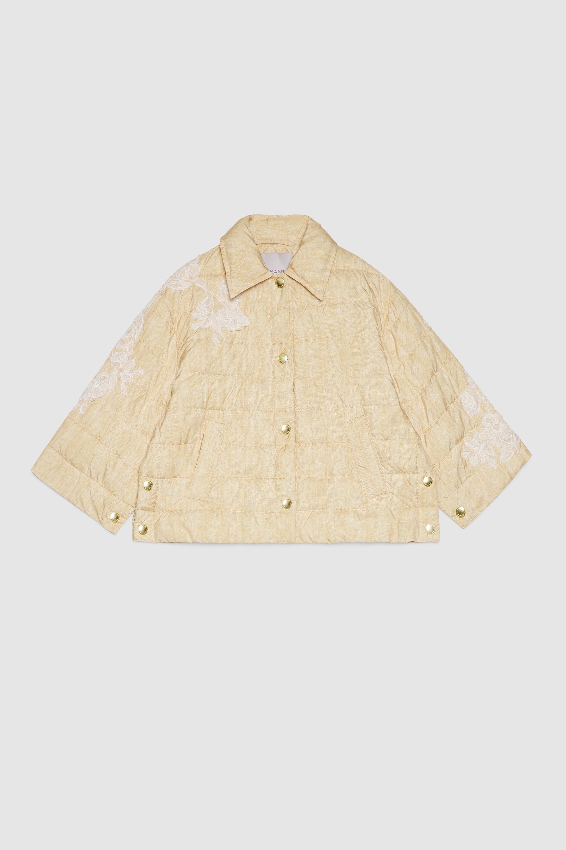 PIUMINO CORTO CON RICAMI