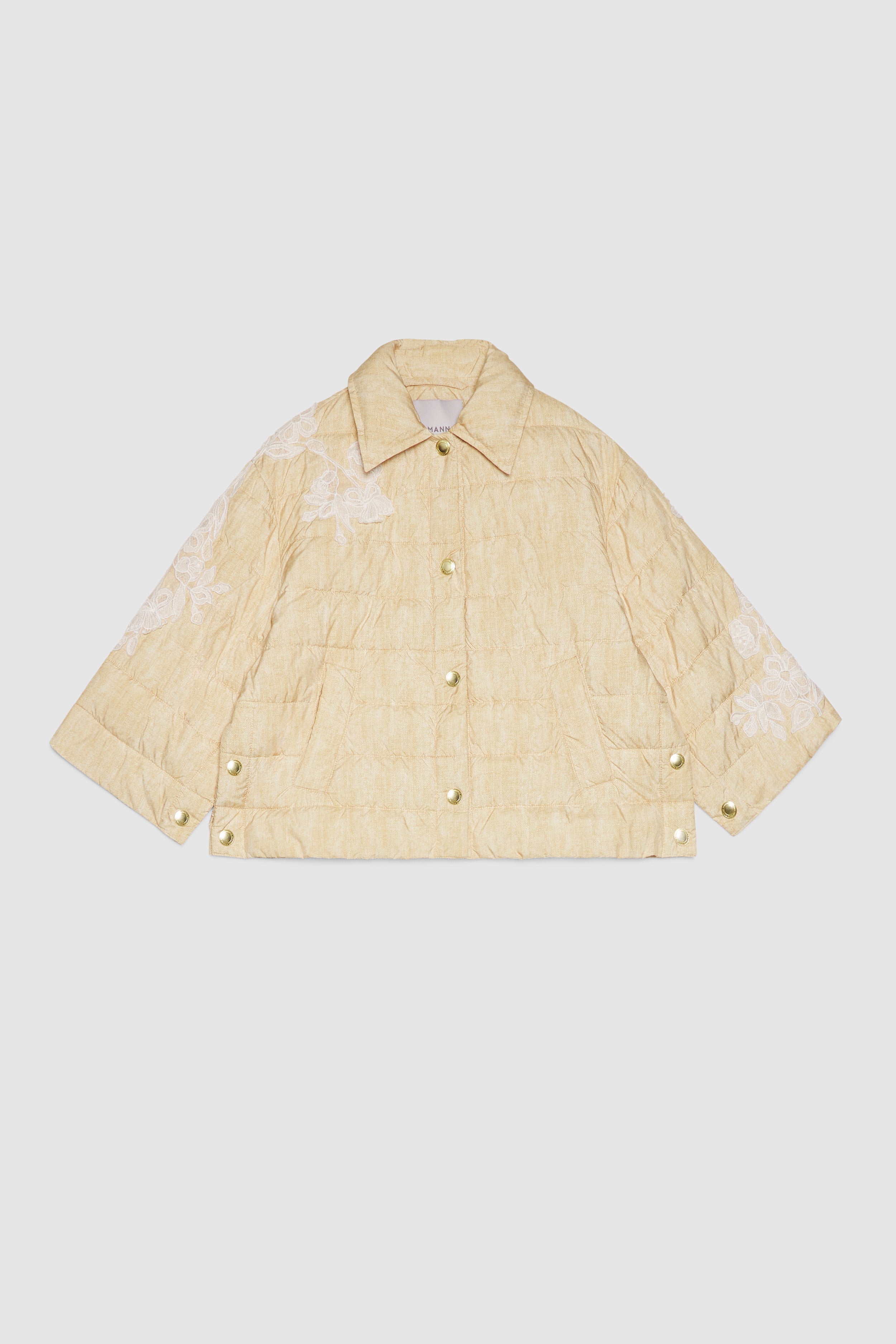 PIUMINO CORTO CON RICAMI