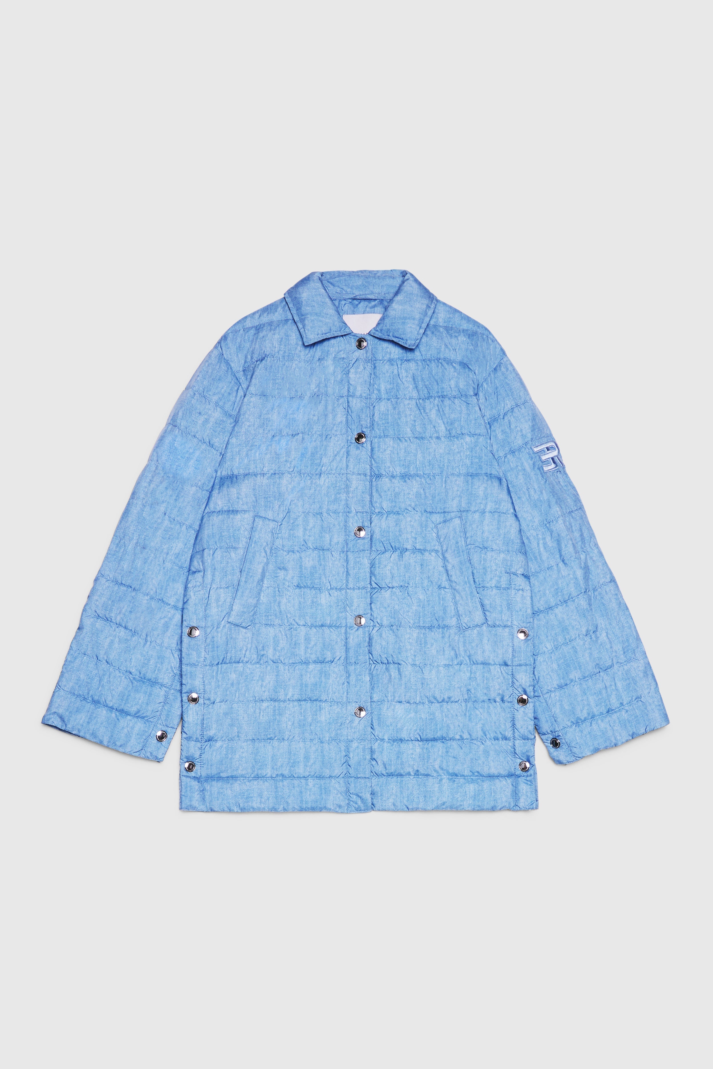 DOUDOUNE IMPRIMÉ JEAN LOGOTYPÉ ET AVEC BOUTONS DORÉS