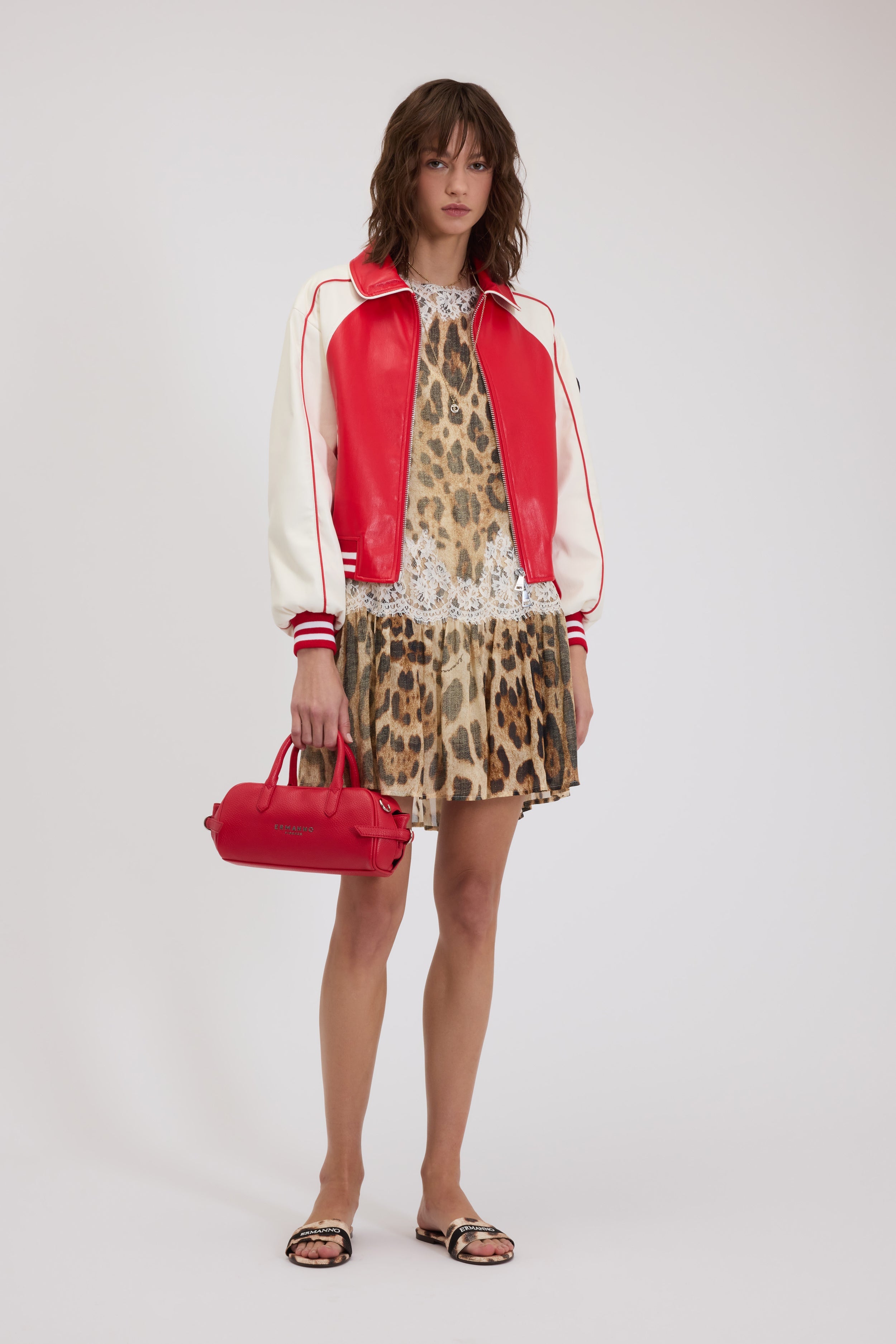 GIACCA BOMBER COLLEGE BICOLORE