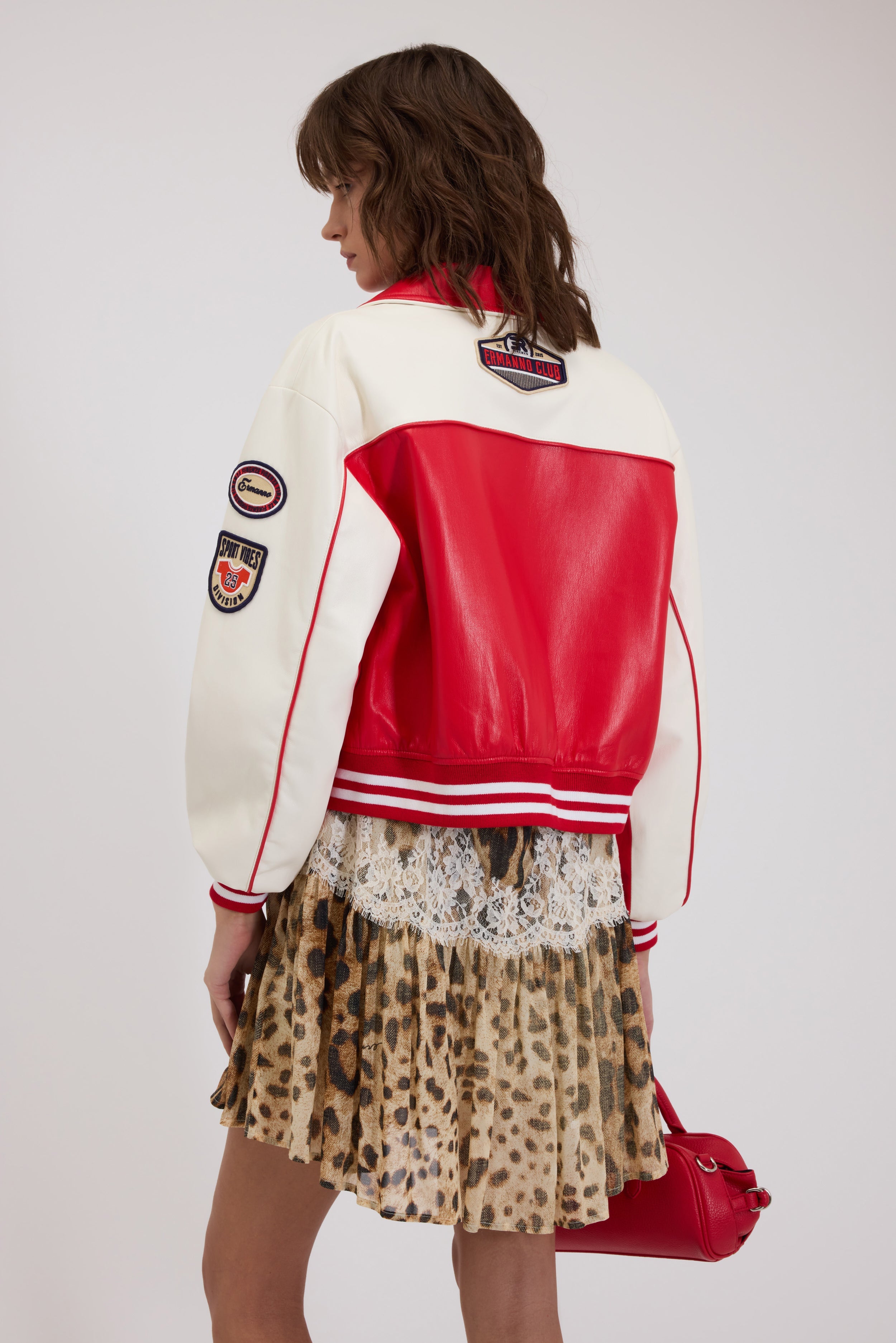 GIACCA BOMBER COLLEGE BICOLORE