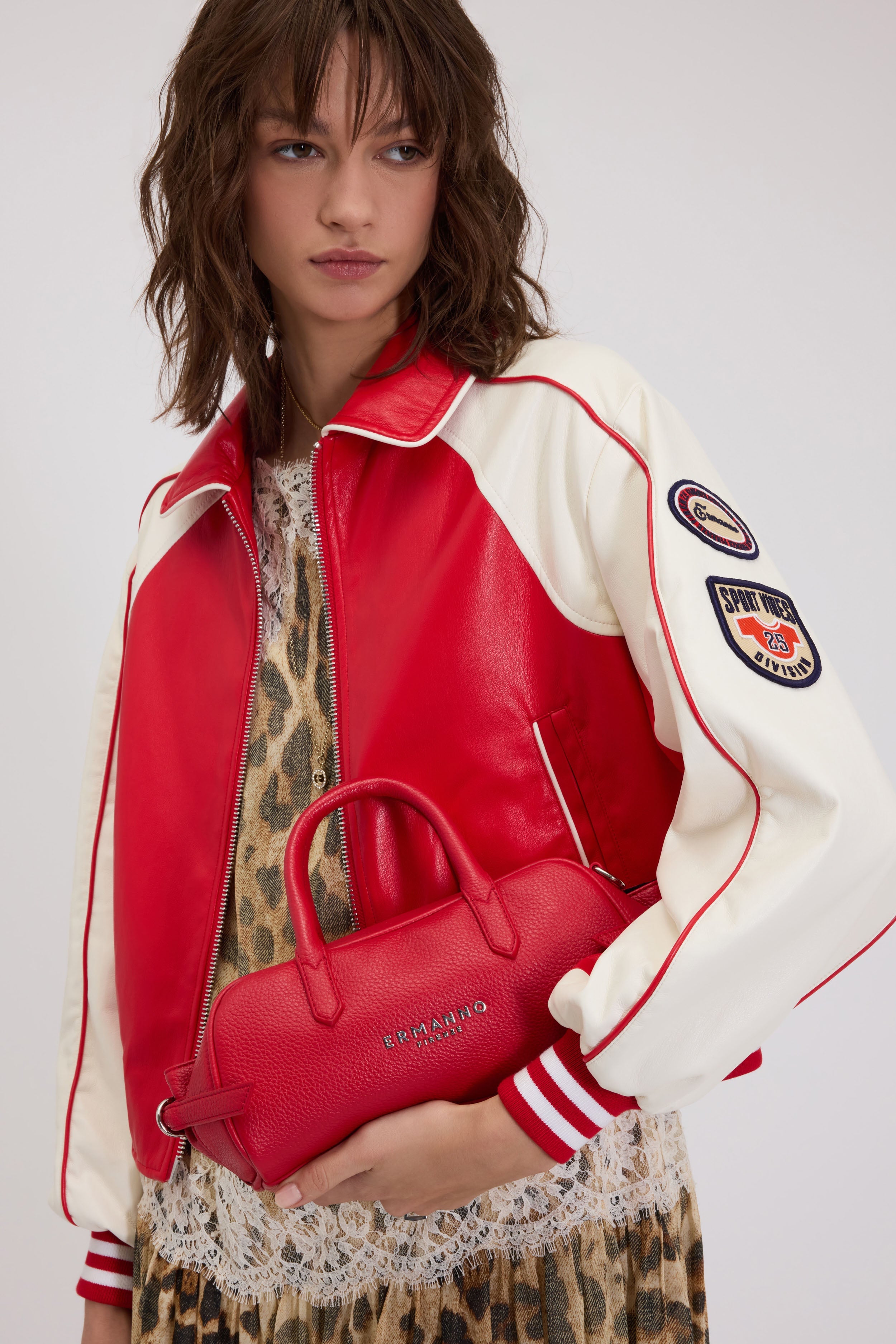 GIACCA BOMBER COLLEGE BICOLORE