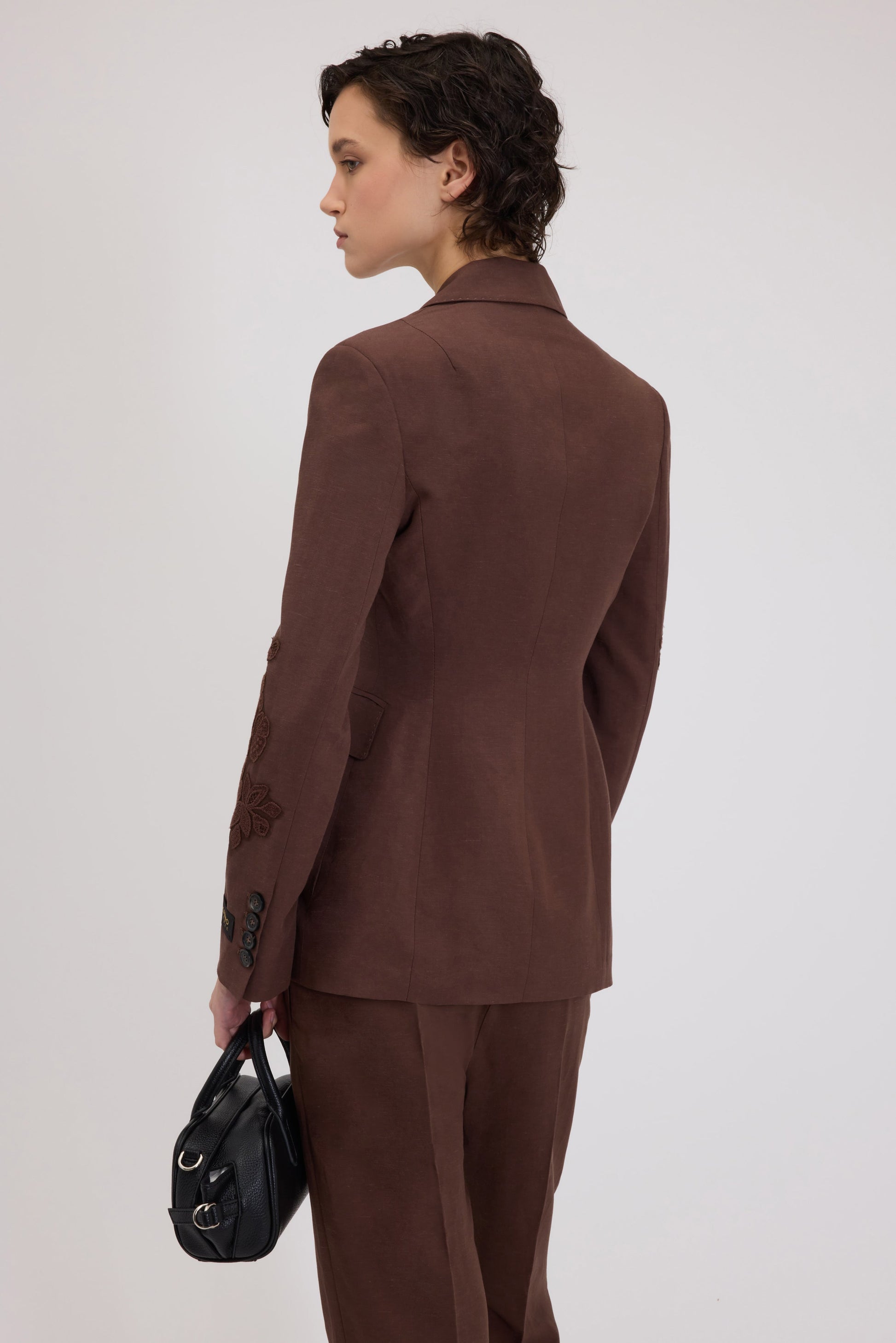 DOUBLE-BREASTED BLAZER WITH EMBROIDERY