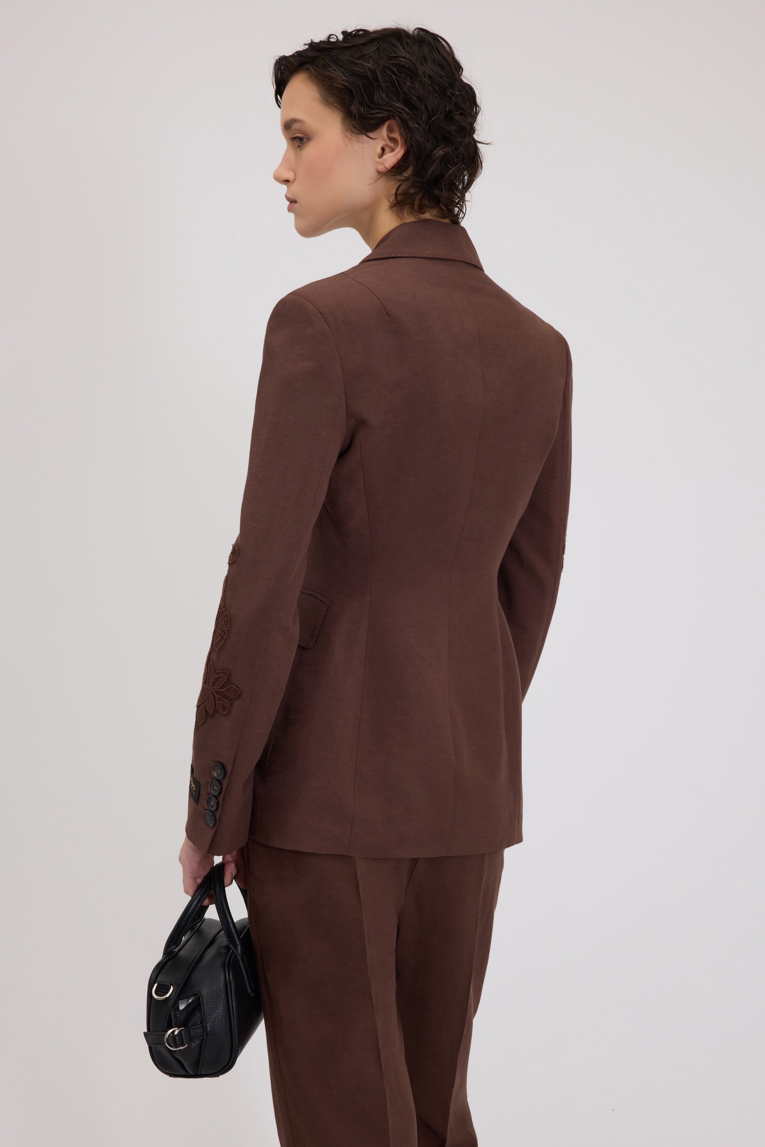 DOUBLE-BREASTED BLAZER WITH EMBROIDERY