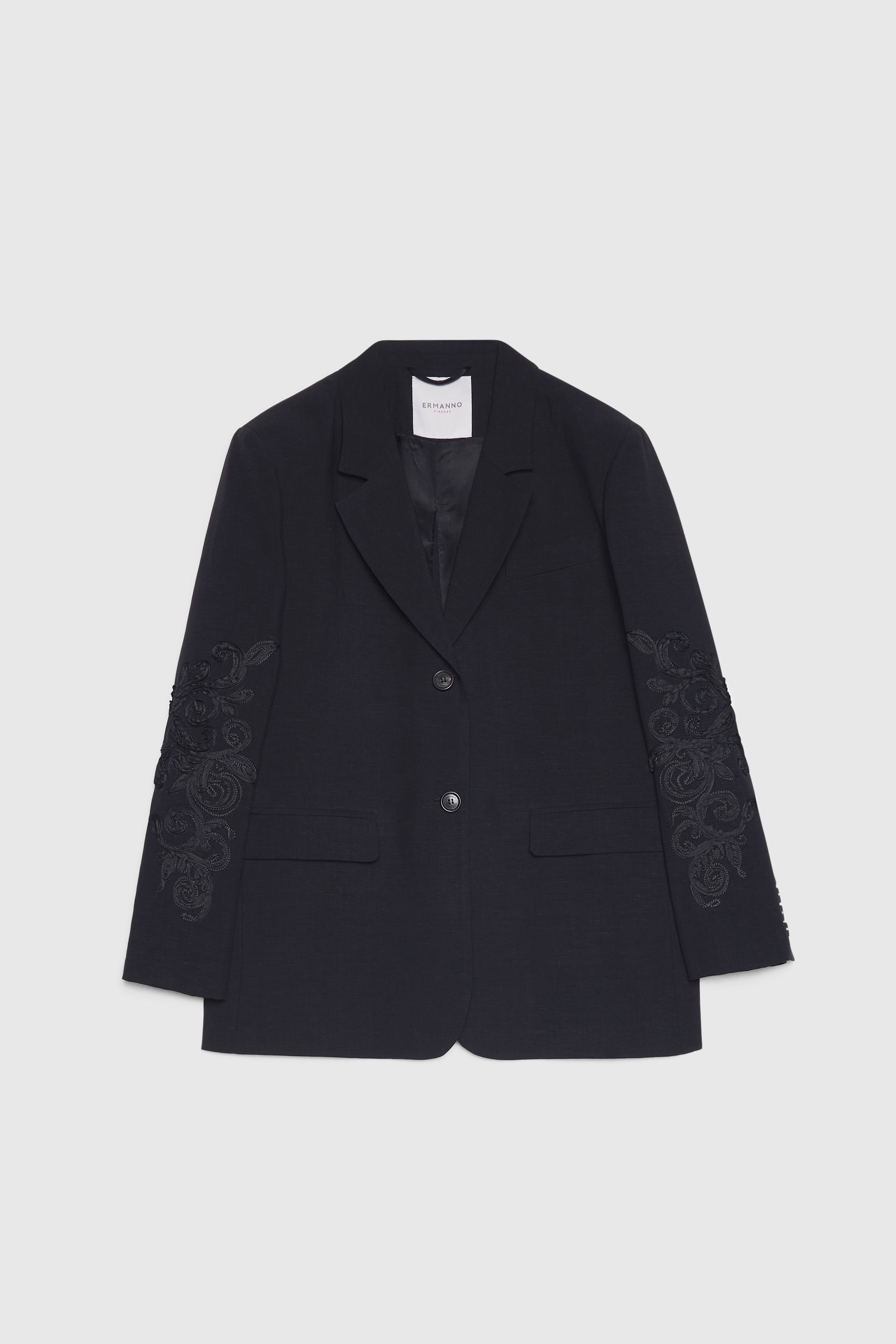 BLAZER OVER MONOPETTO CON RICAMI CORNELY