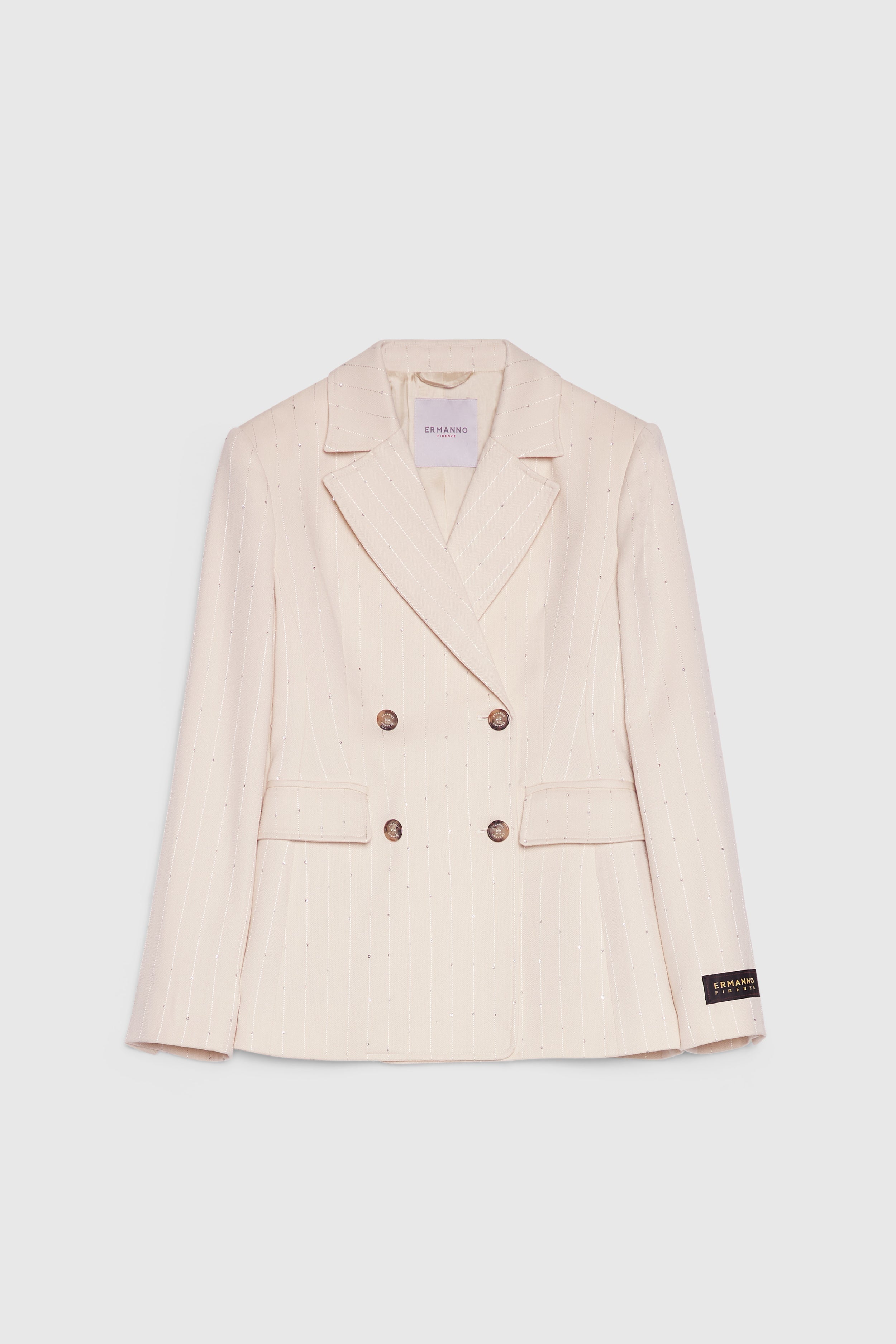BLAZER DOPPIOPETTO GESSATO CON PAILLETTES