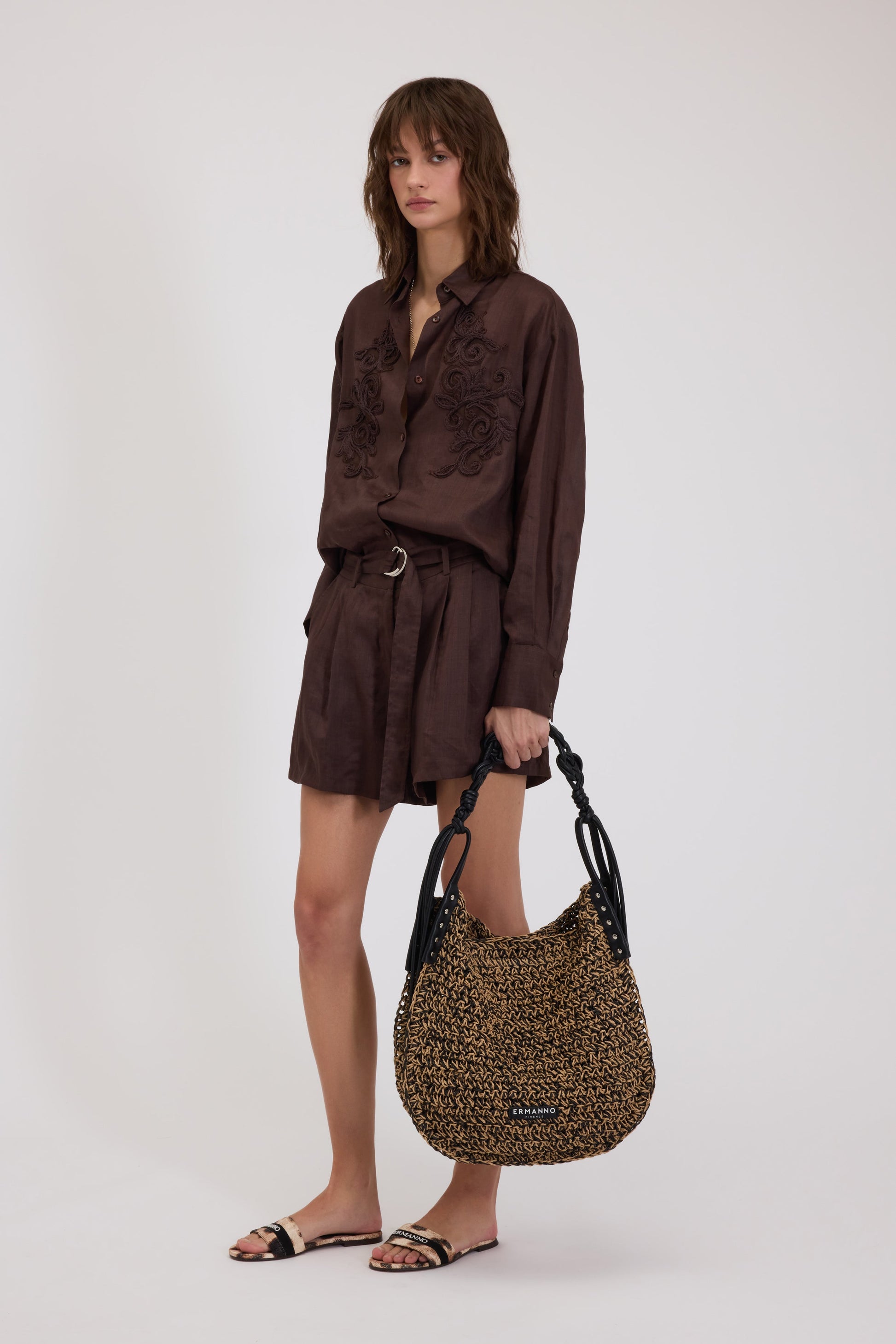 EMBROIDERED LINEN SHIRT