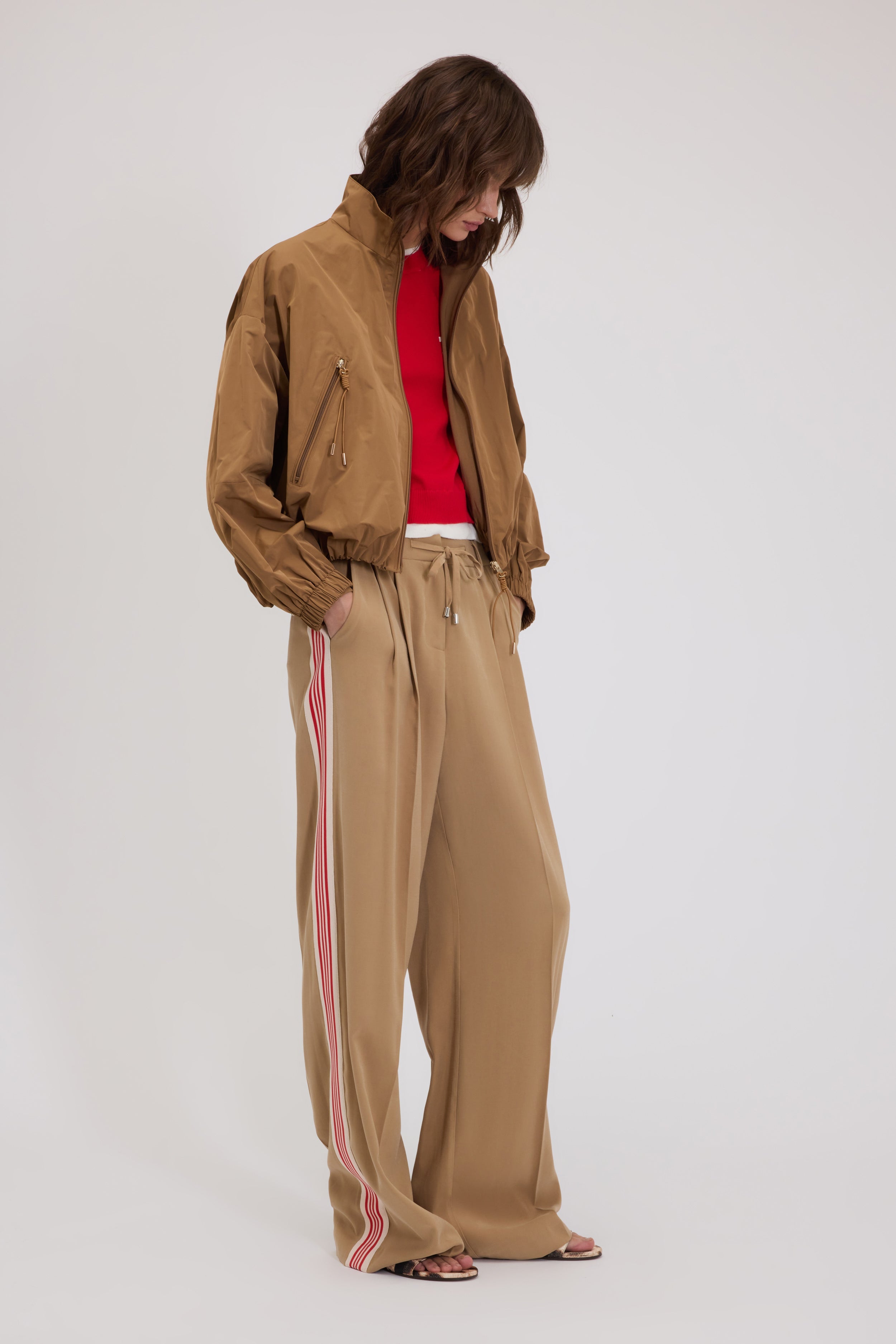 T-SHIRT DI MAGLIA GIROCOLLO IN COTONE BICOLORE