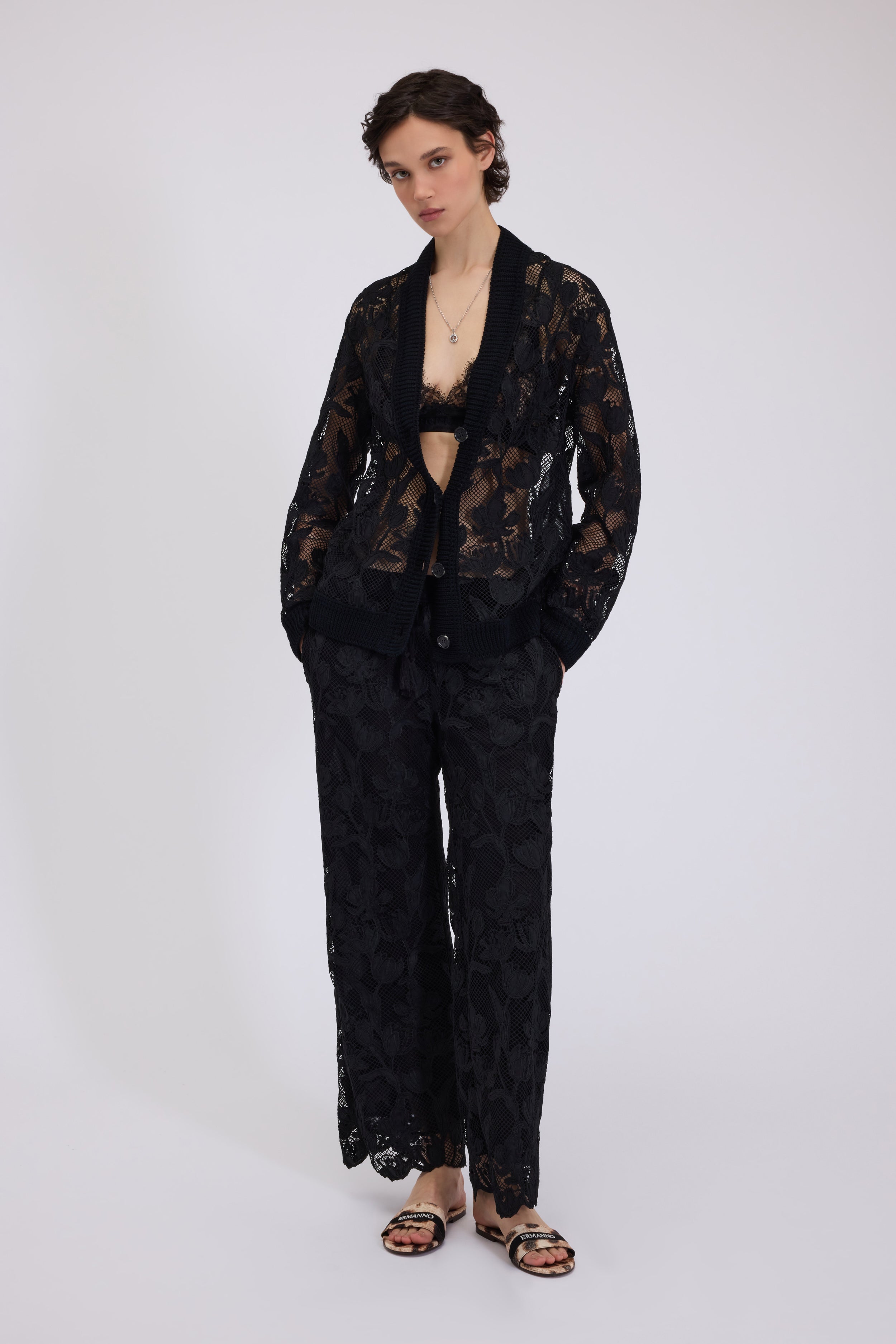 MACRAMÉ LACE CARDIGAN