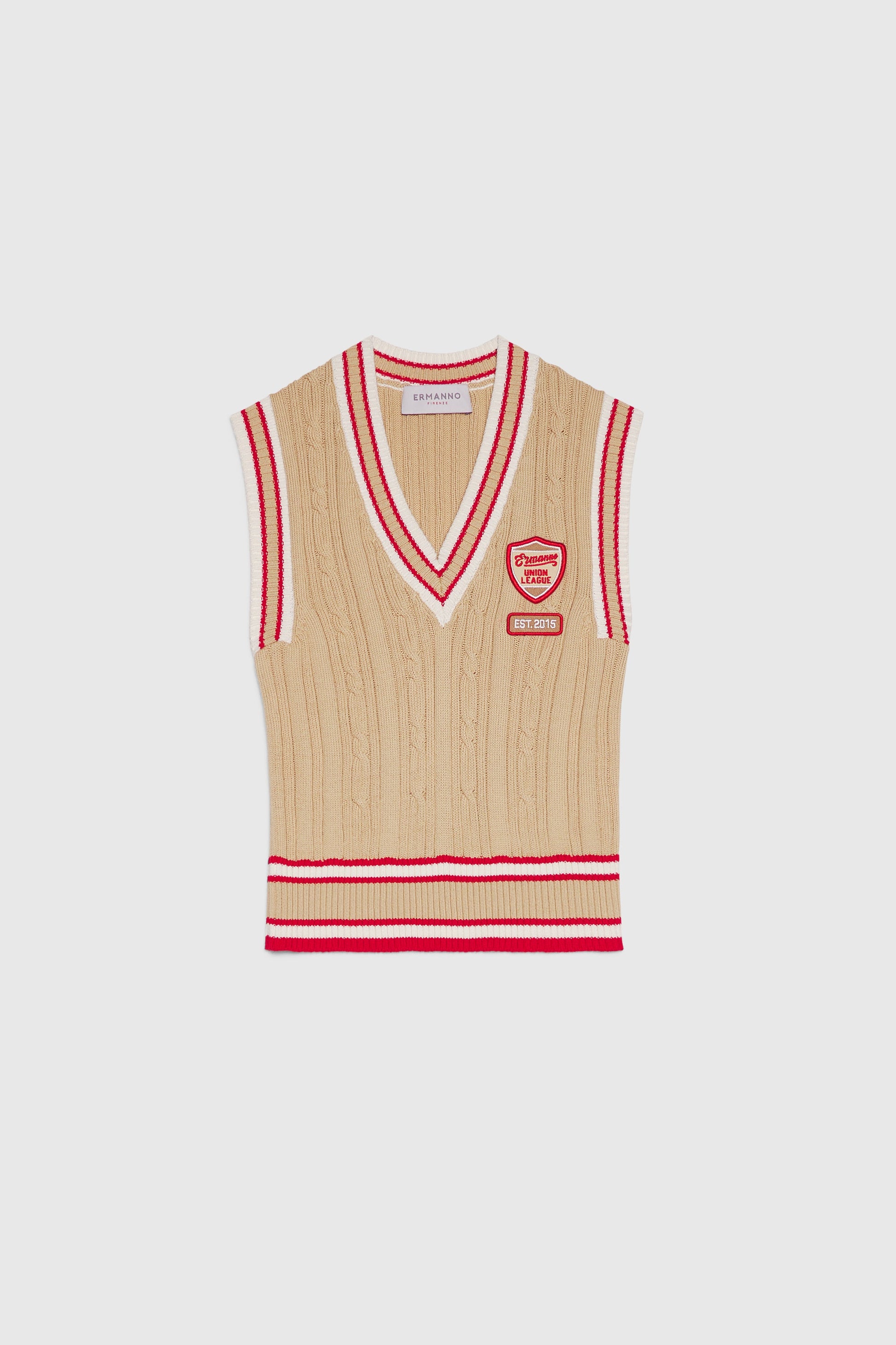 CABLE-KNIT WAISTCOAT