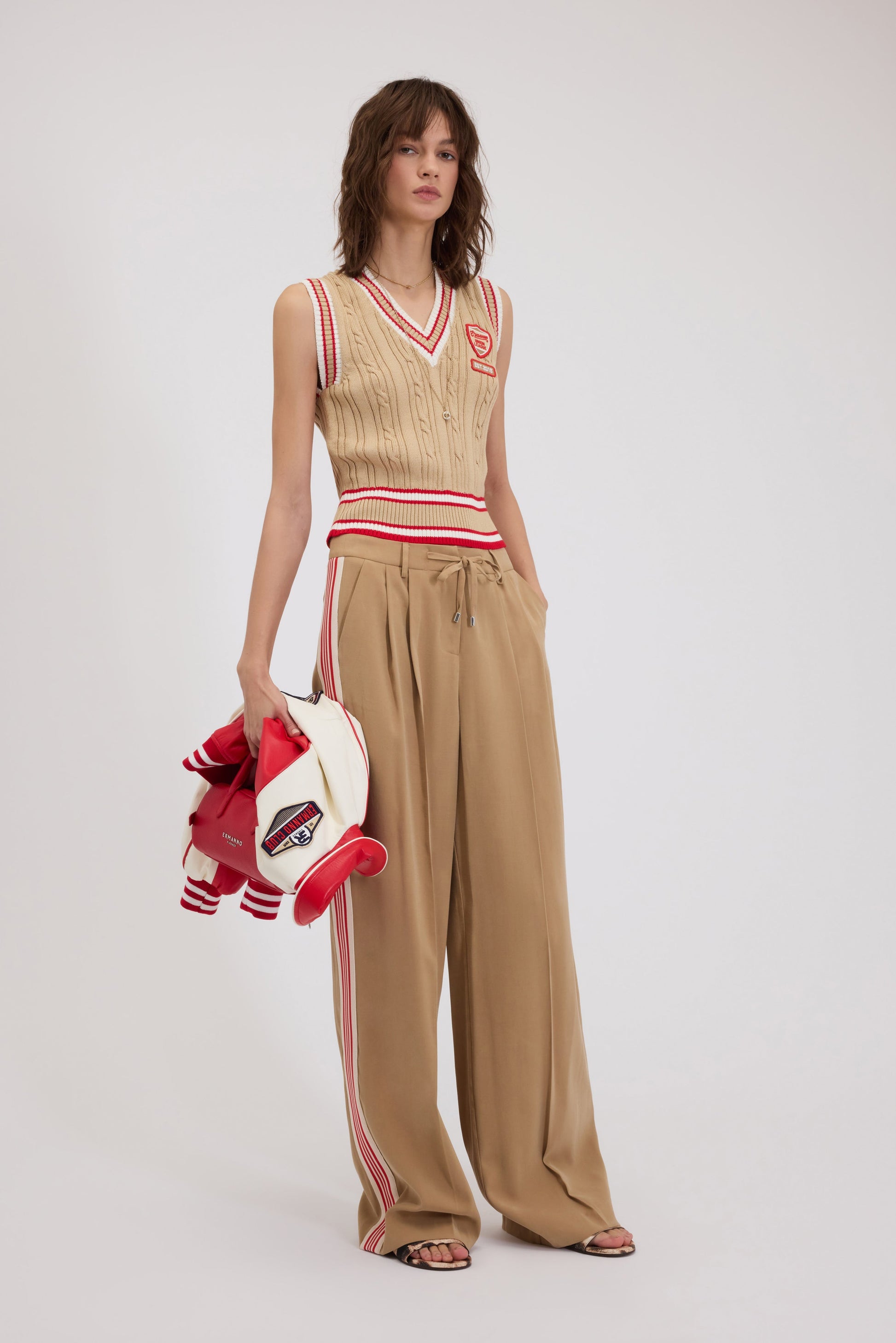 CABLE-KNIT WAISTCOAT