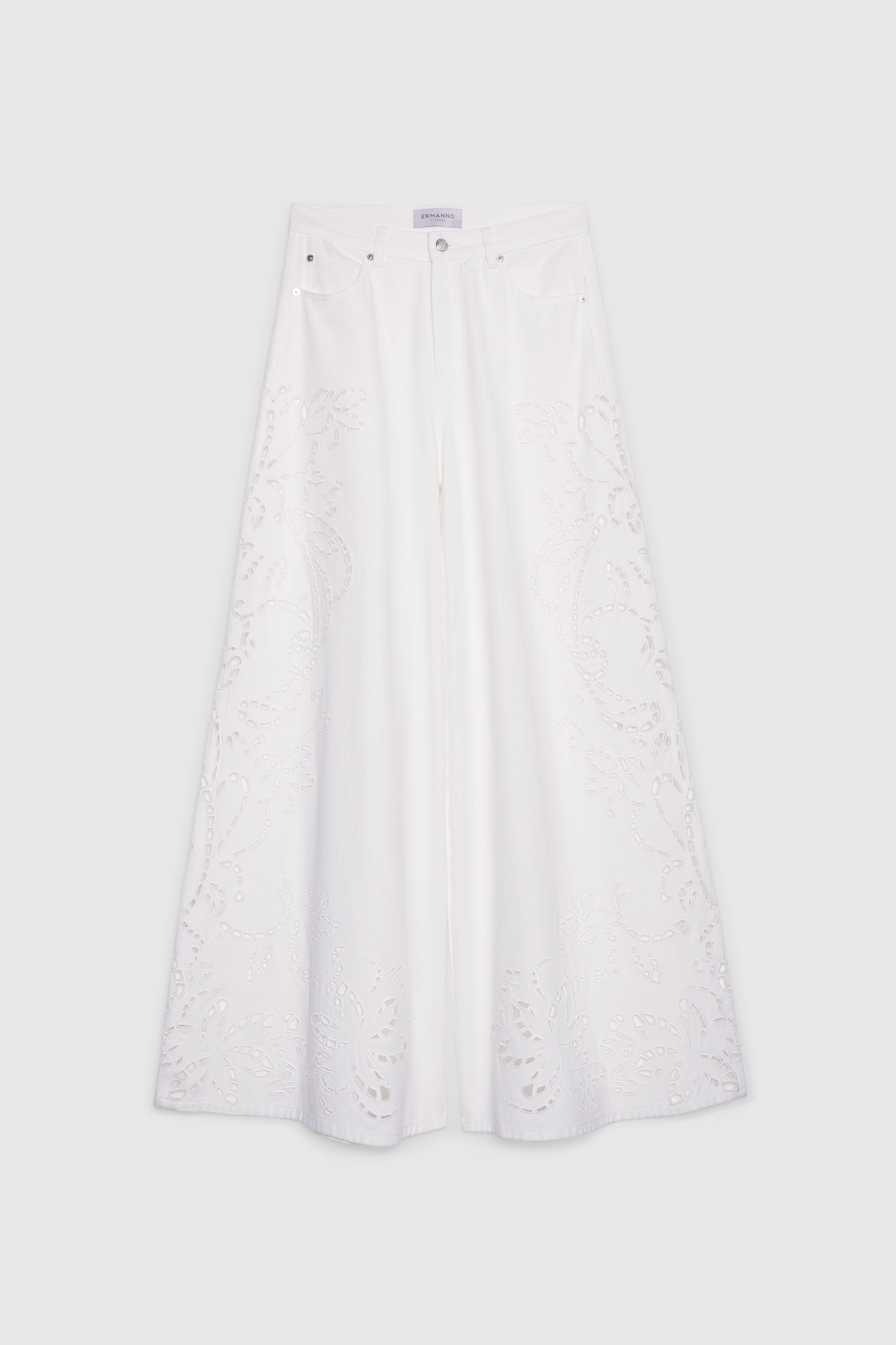 LARGE BULL PANT WITH BRODERIE ANGLAISE