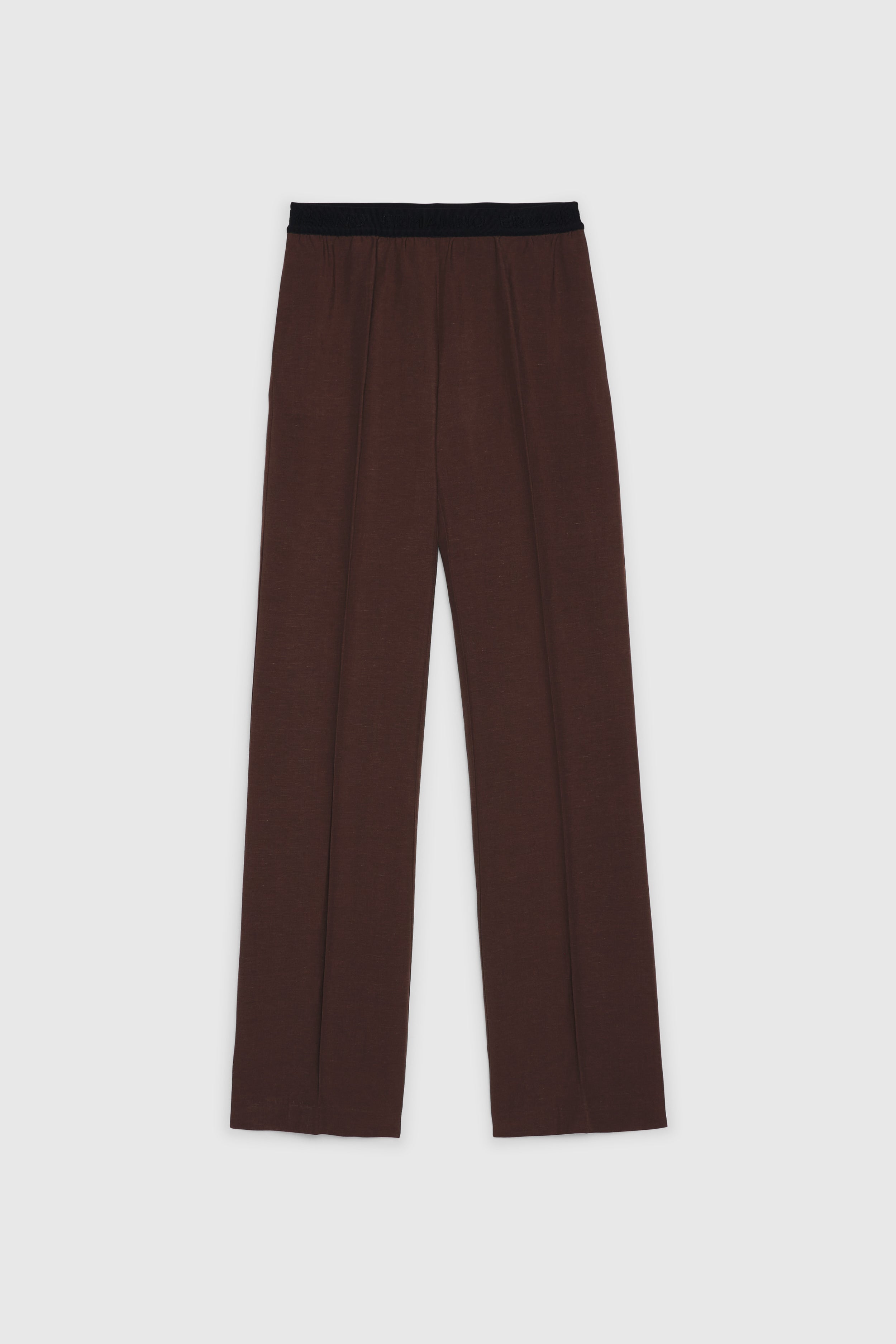 ELEGANT PANTS WITH ELASTICATED LOGO WAISTBAND 