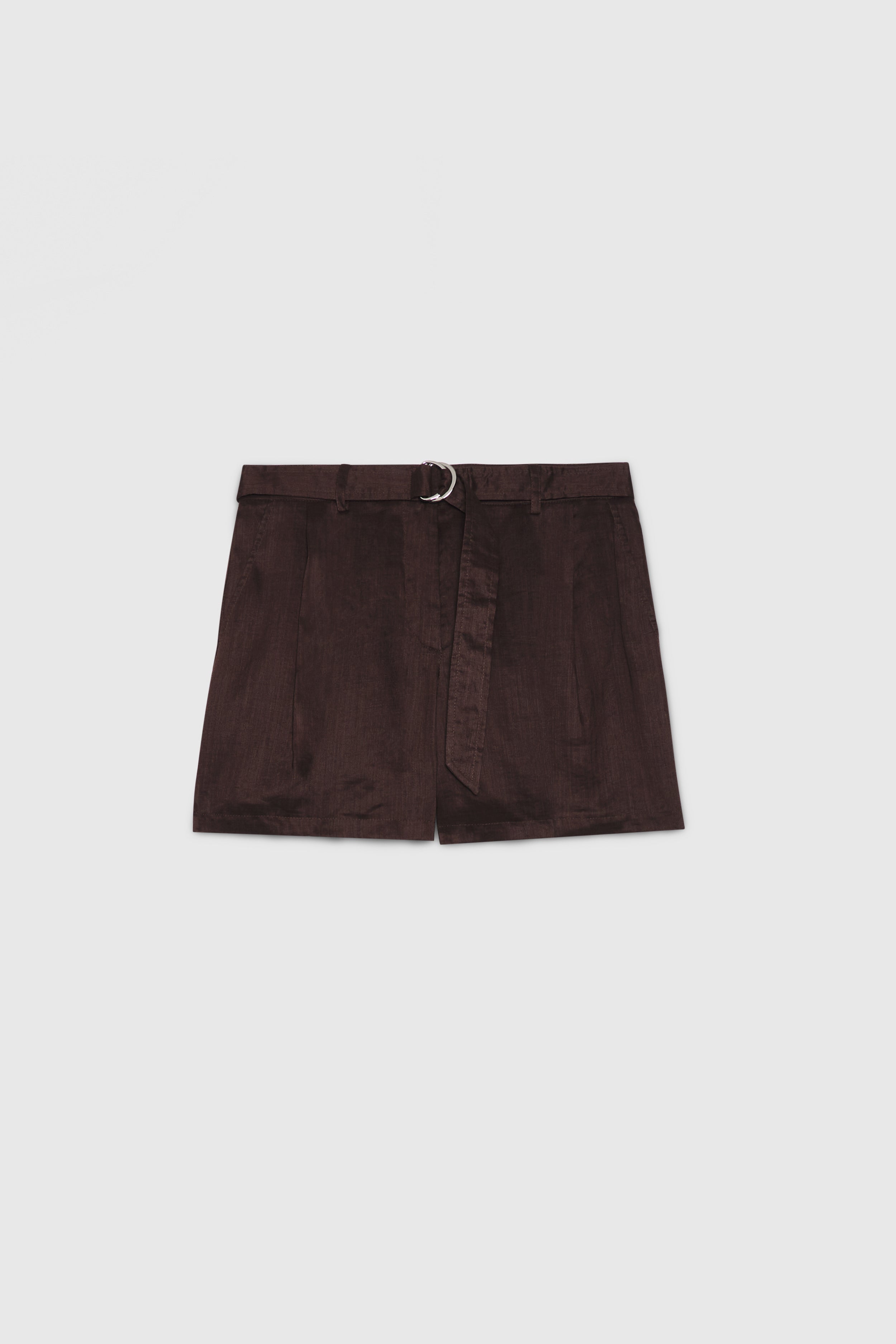 BERMUDA IN LINO CON CINTURA