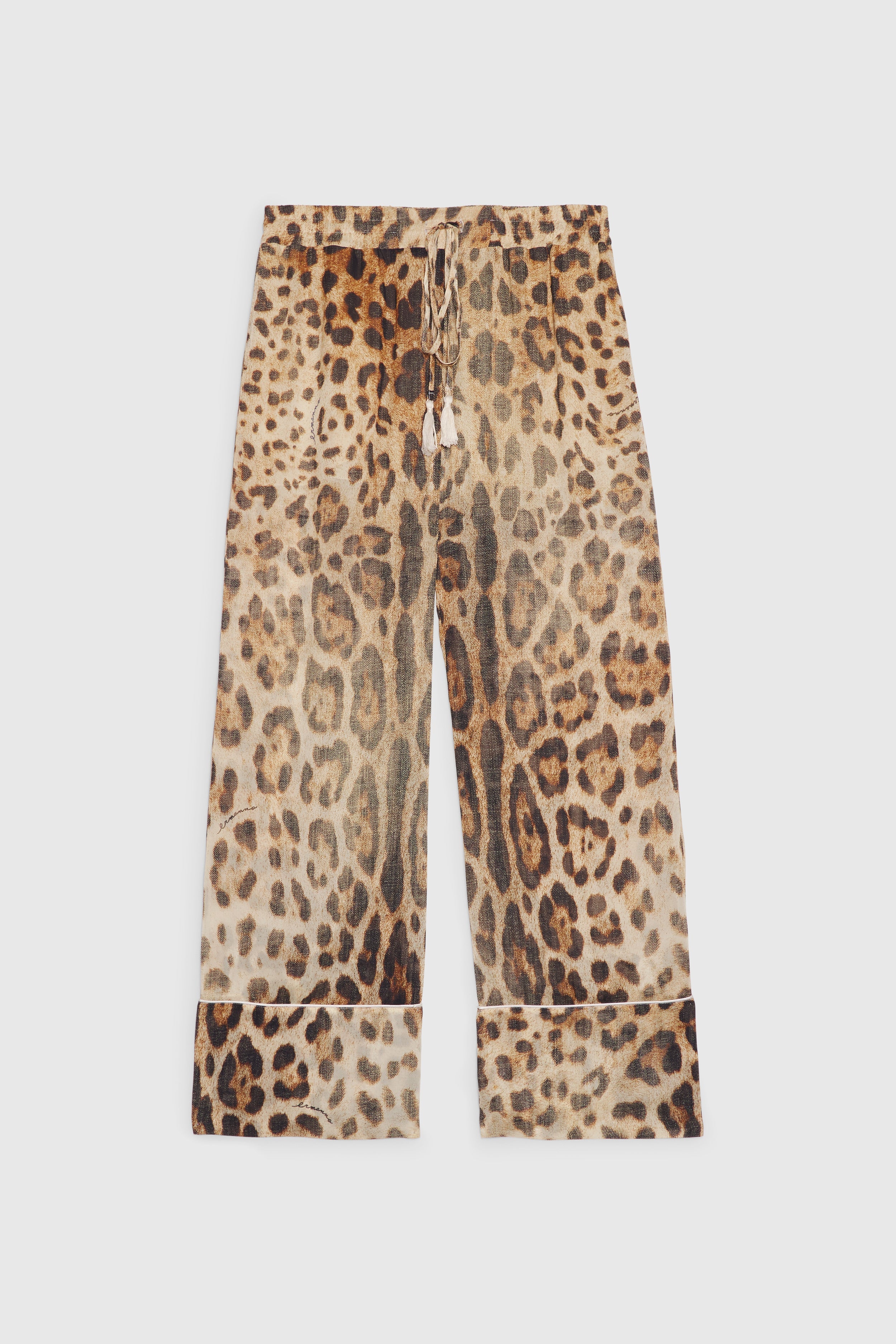LEOPARD PRINT GEORGETTE PANTS