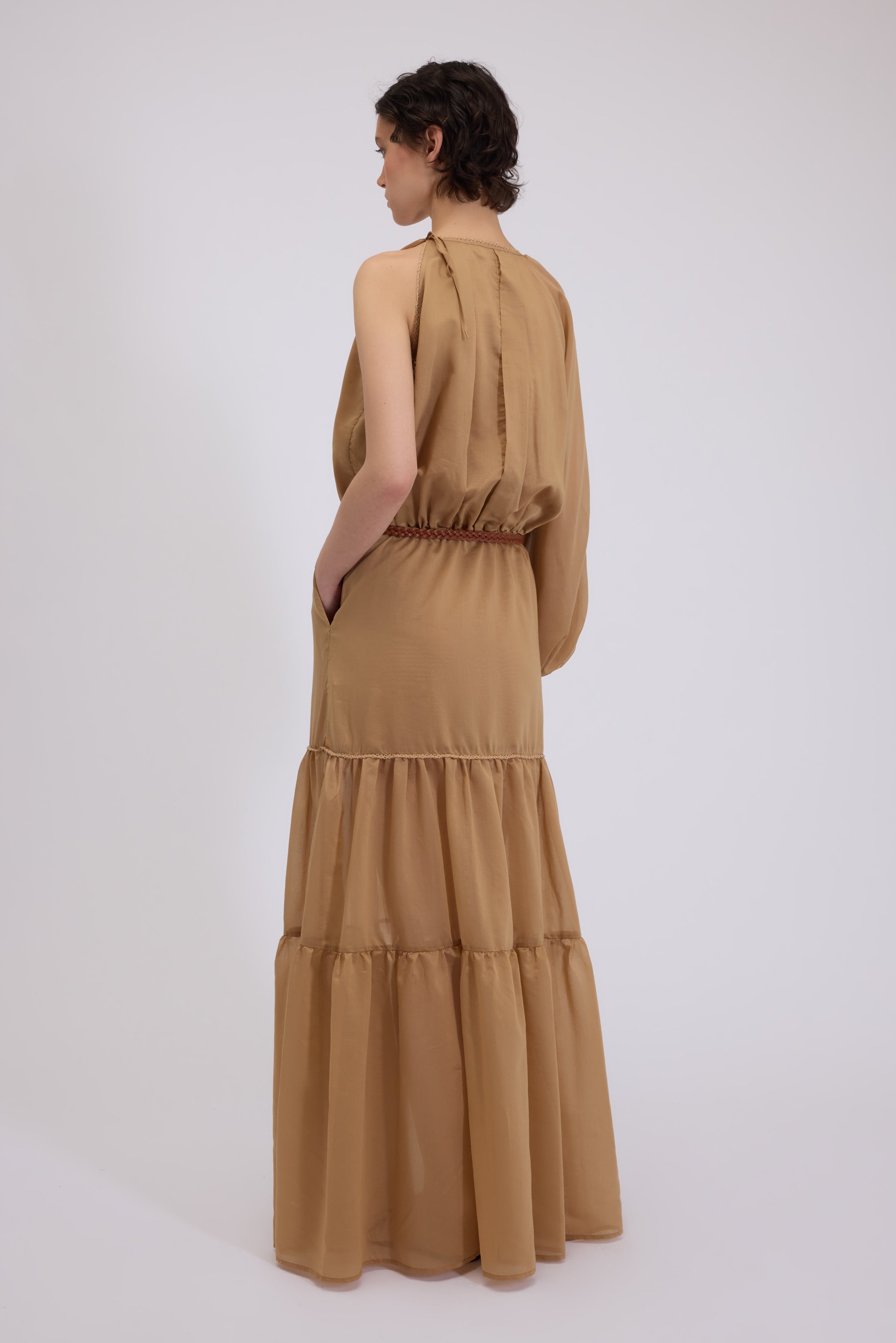 ABITO MONOSPALLA LUNGO IN MUSSOLA