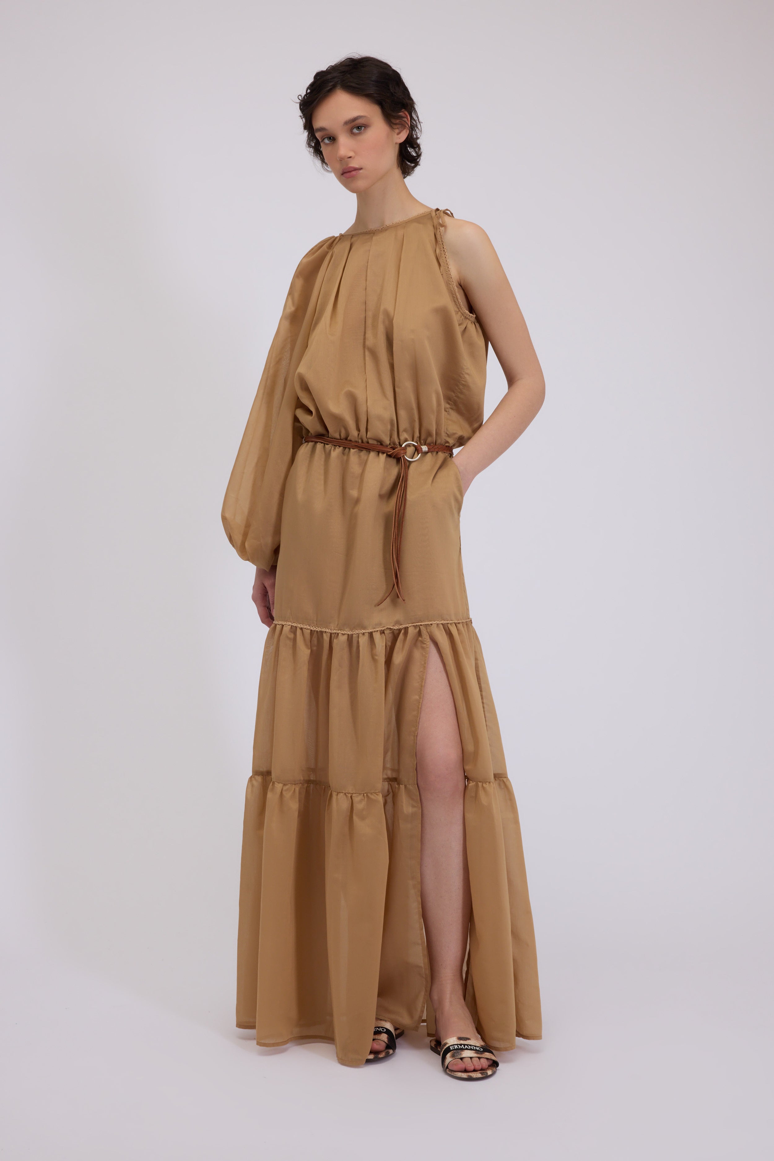 ABITO MONOSPALLA LUNGO IN MUSSOLA