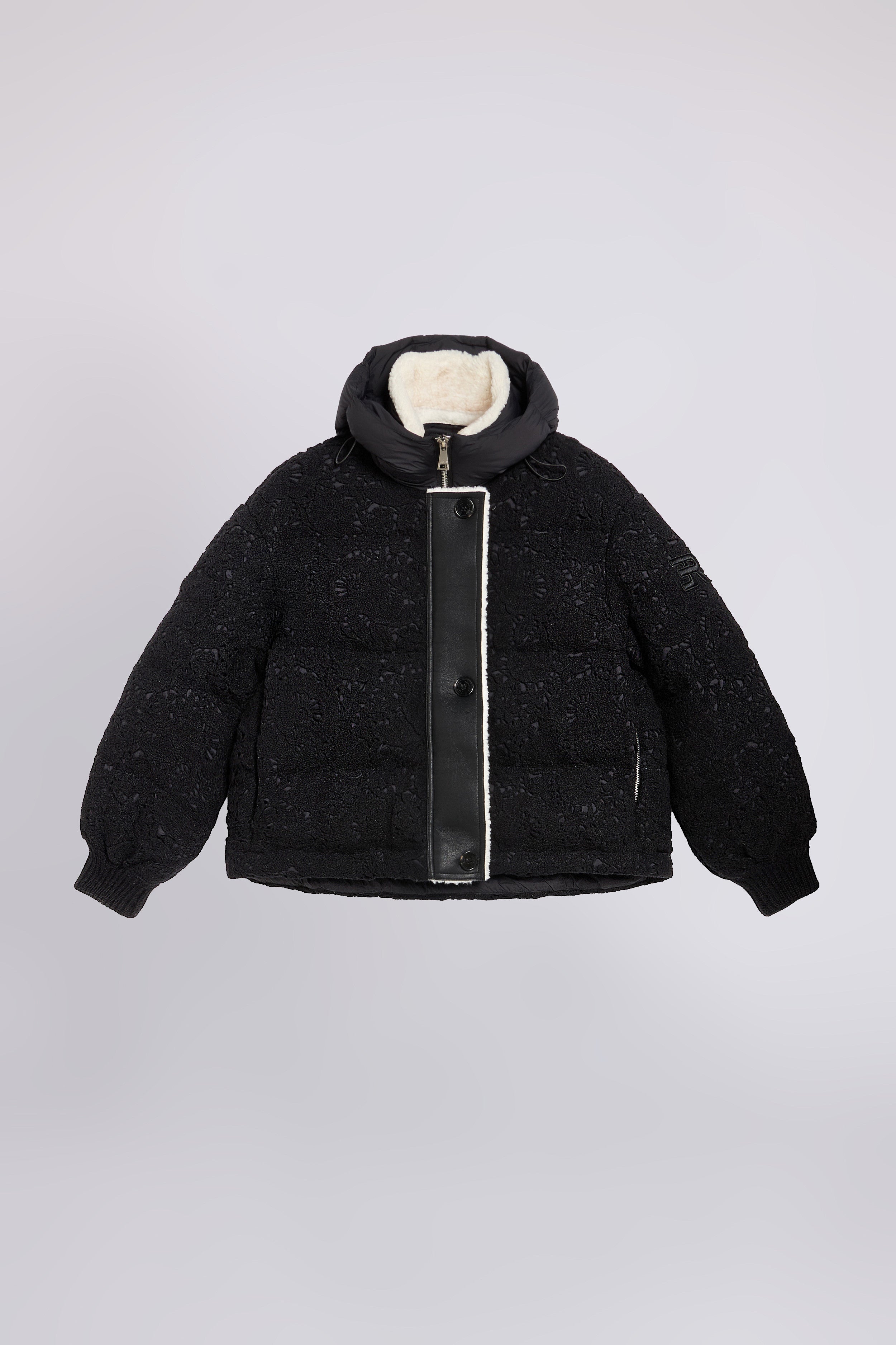 PIUMINO IN PIZZO CROCHET E MONTONE ECOLOGICO