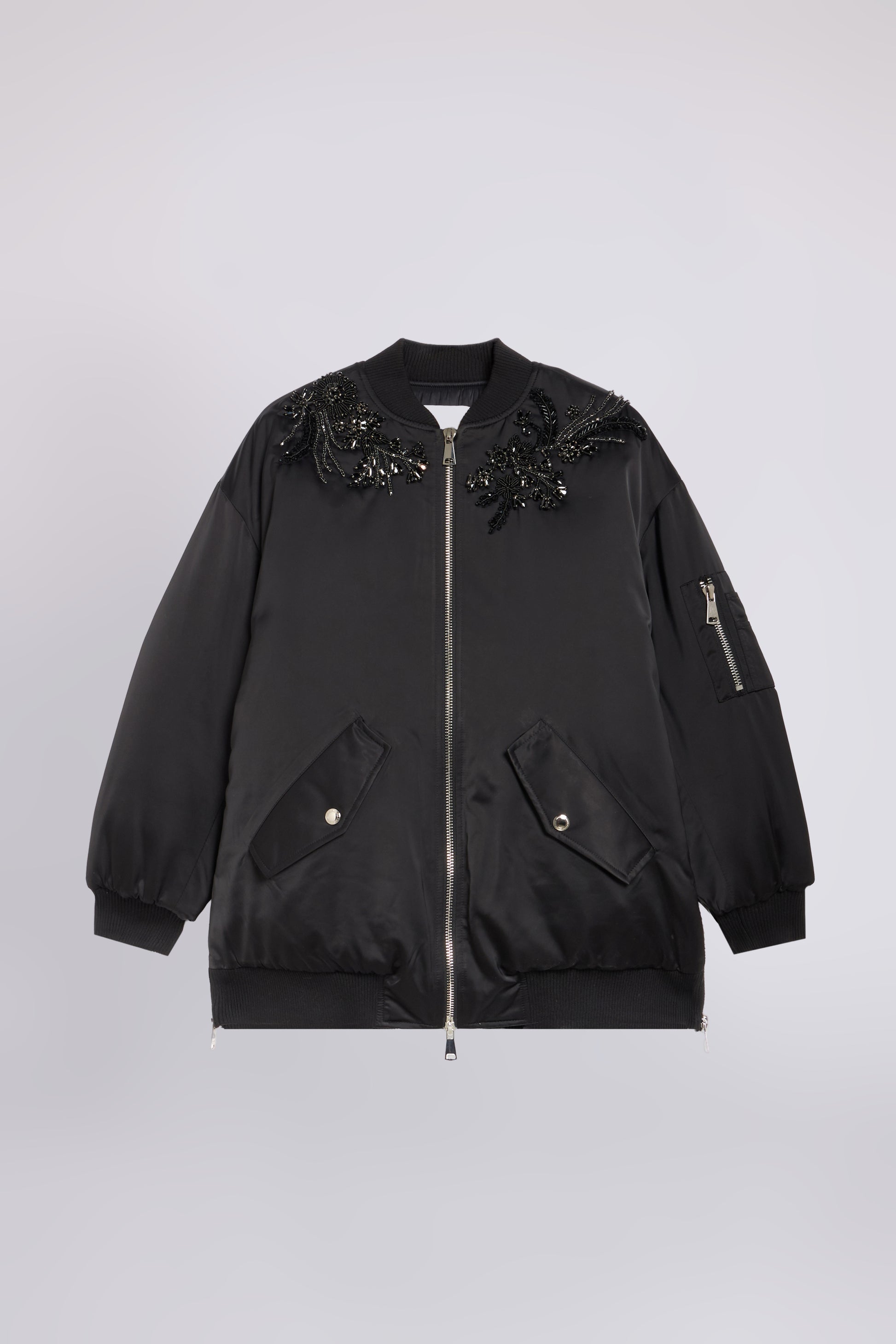BOMBER JACKET WITH JEWEL EMBROIDERIES