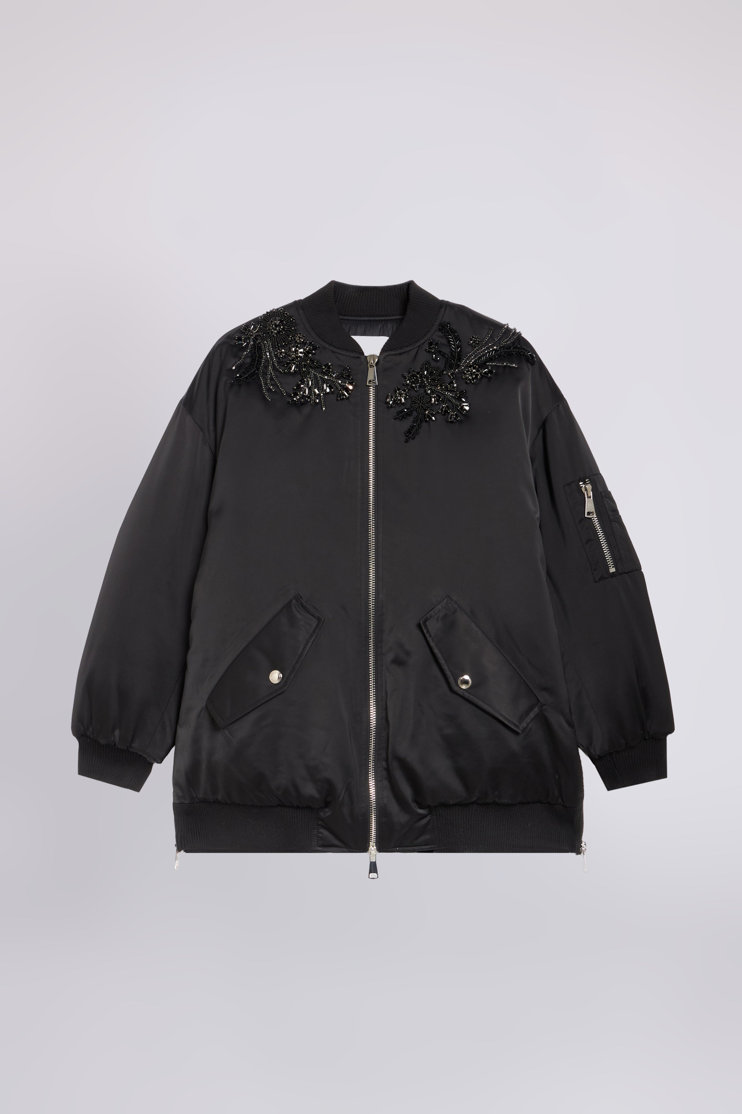 BOMBER JACKET WITH JEWEL EMBROIDERIES