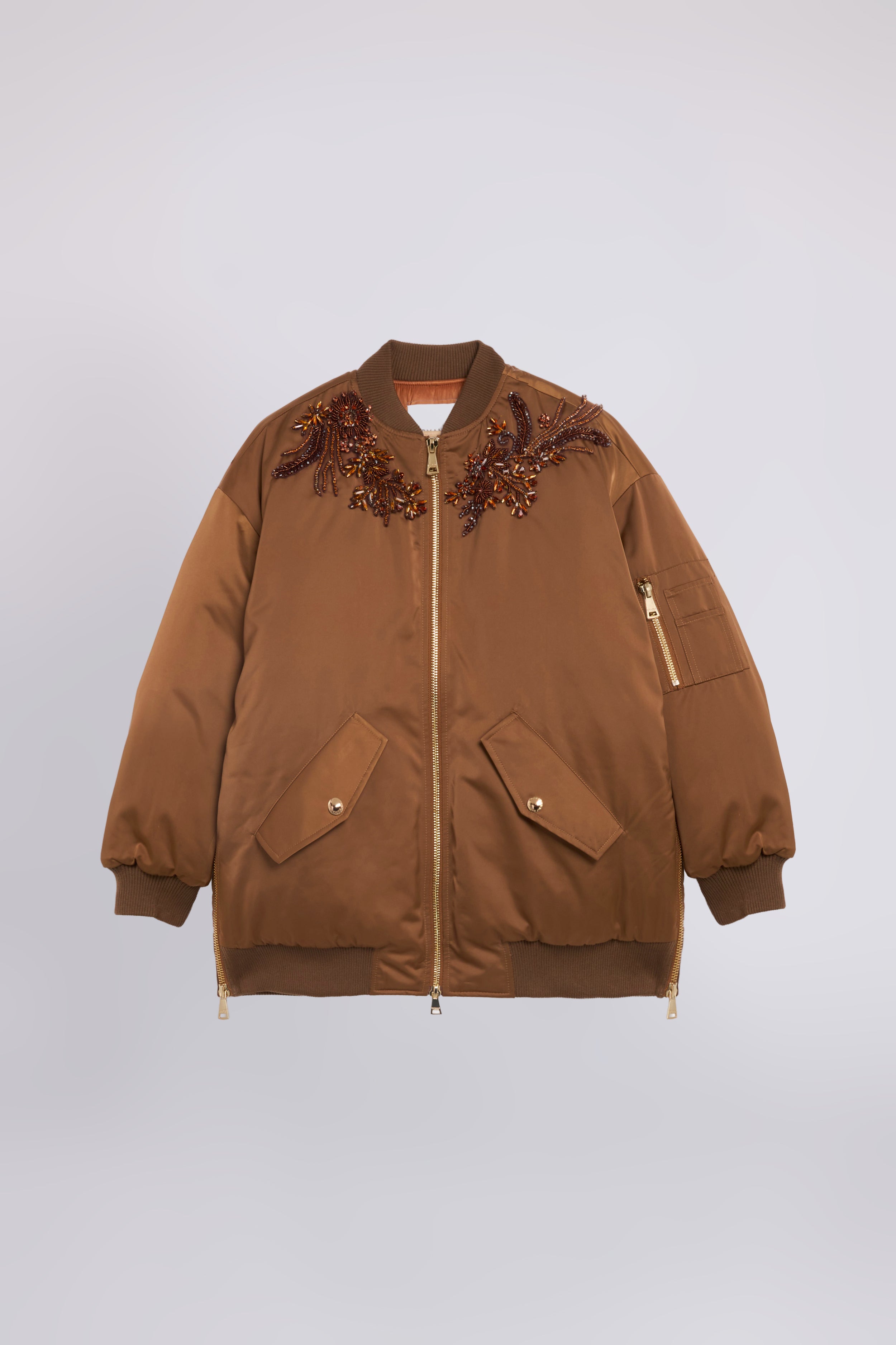 VESTE À BOMBER AVEC BRODERIES BIJOU