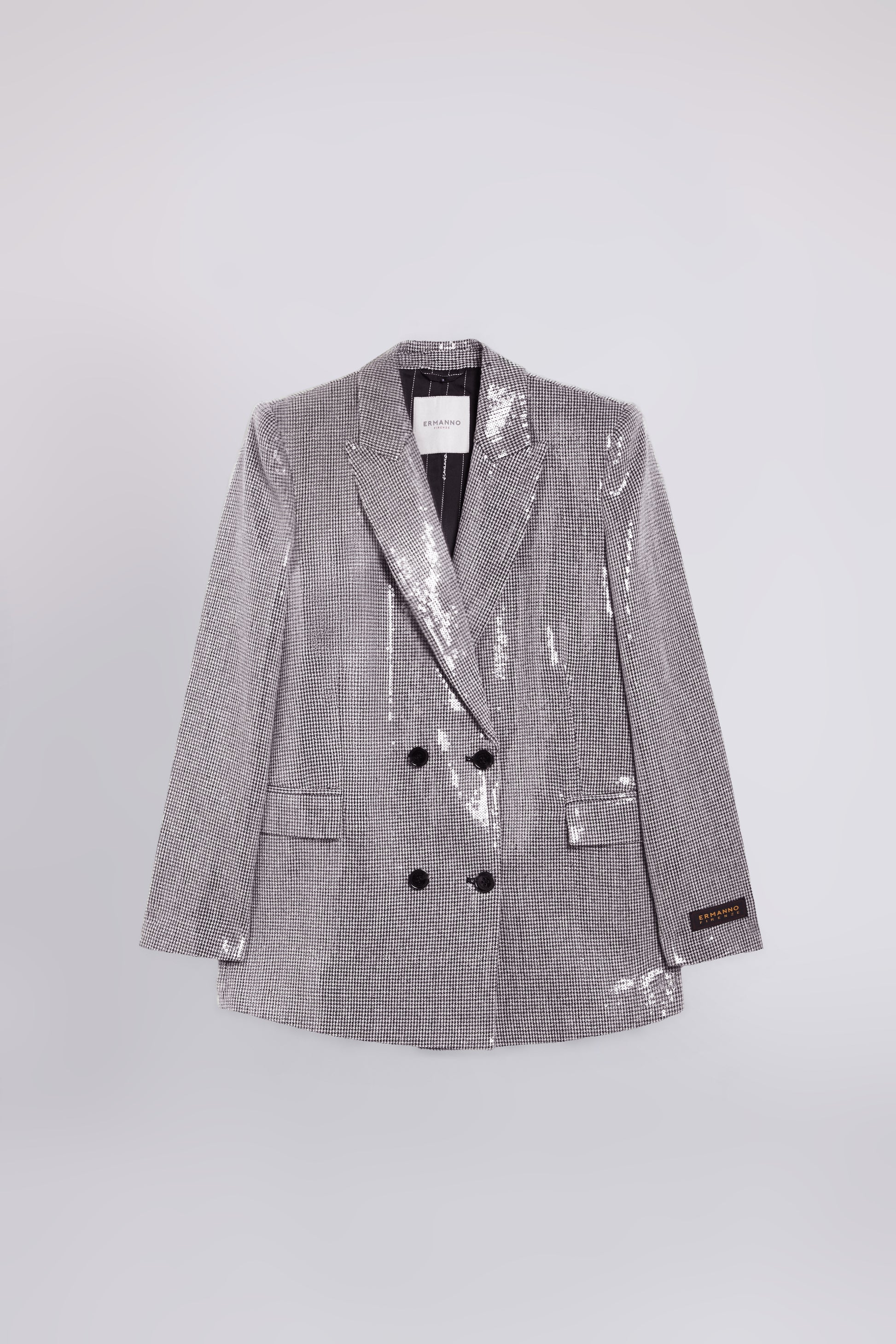 BLAZER CROSE PIED-DE-POULE AVEC PAILLETTES