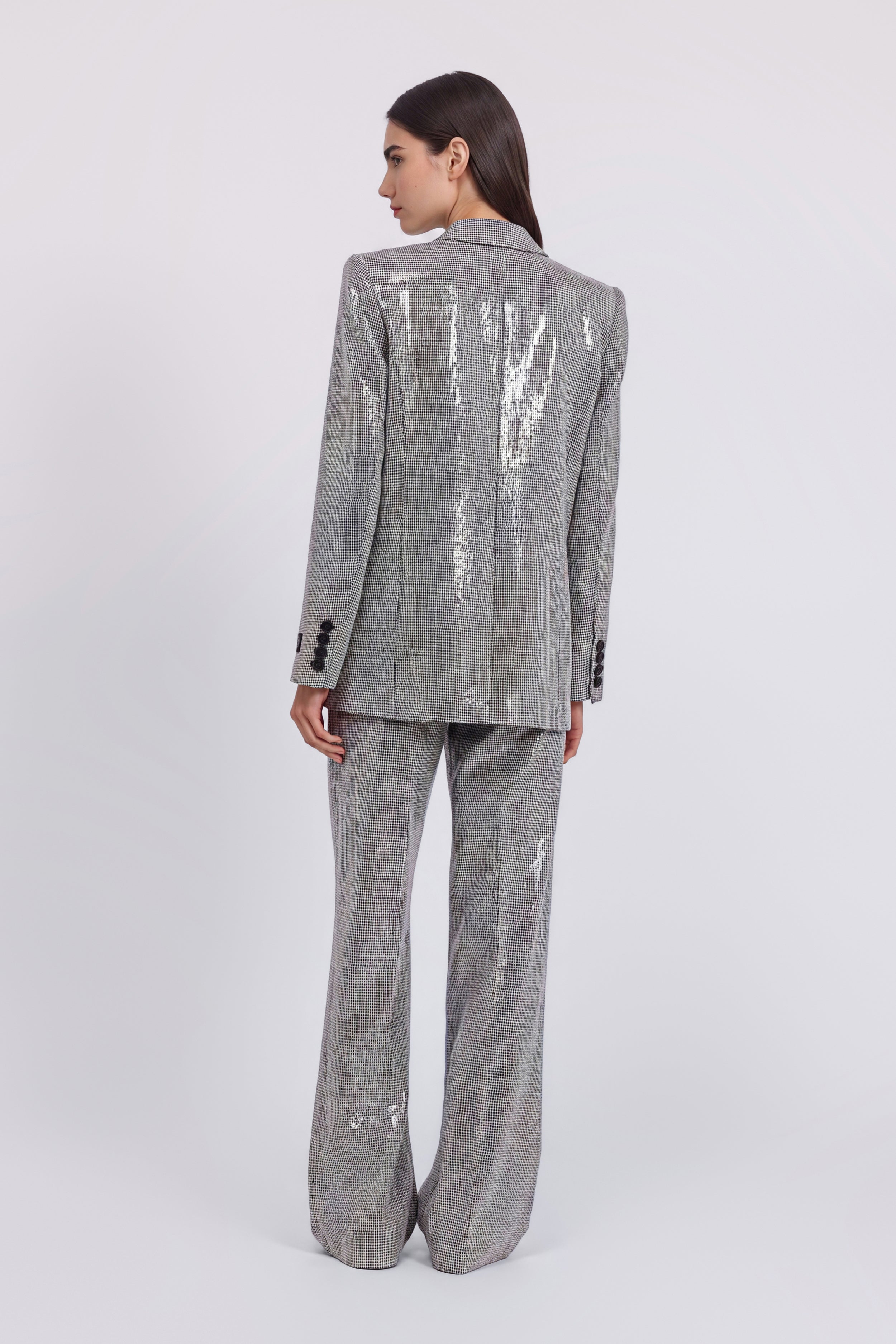 BLAZER CROSE PIED-DE-POULE AVEC PAILLETTES